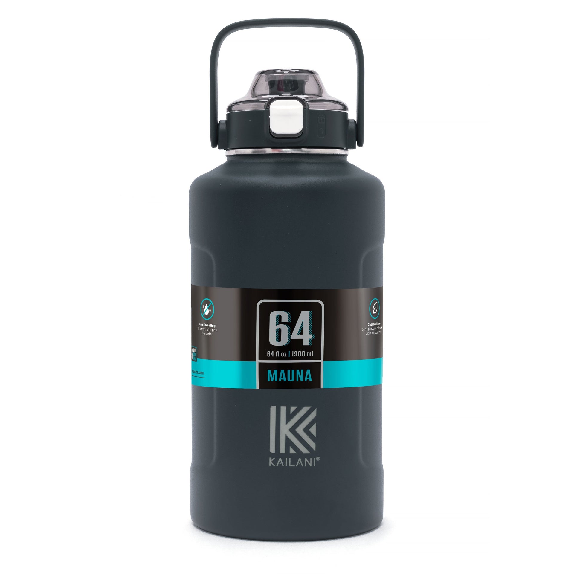 MAUNA Water Bottle - 1.9 L Six Pack Black bottle FULL MSRP KAILANI