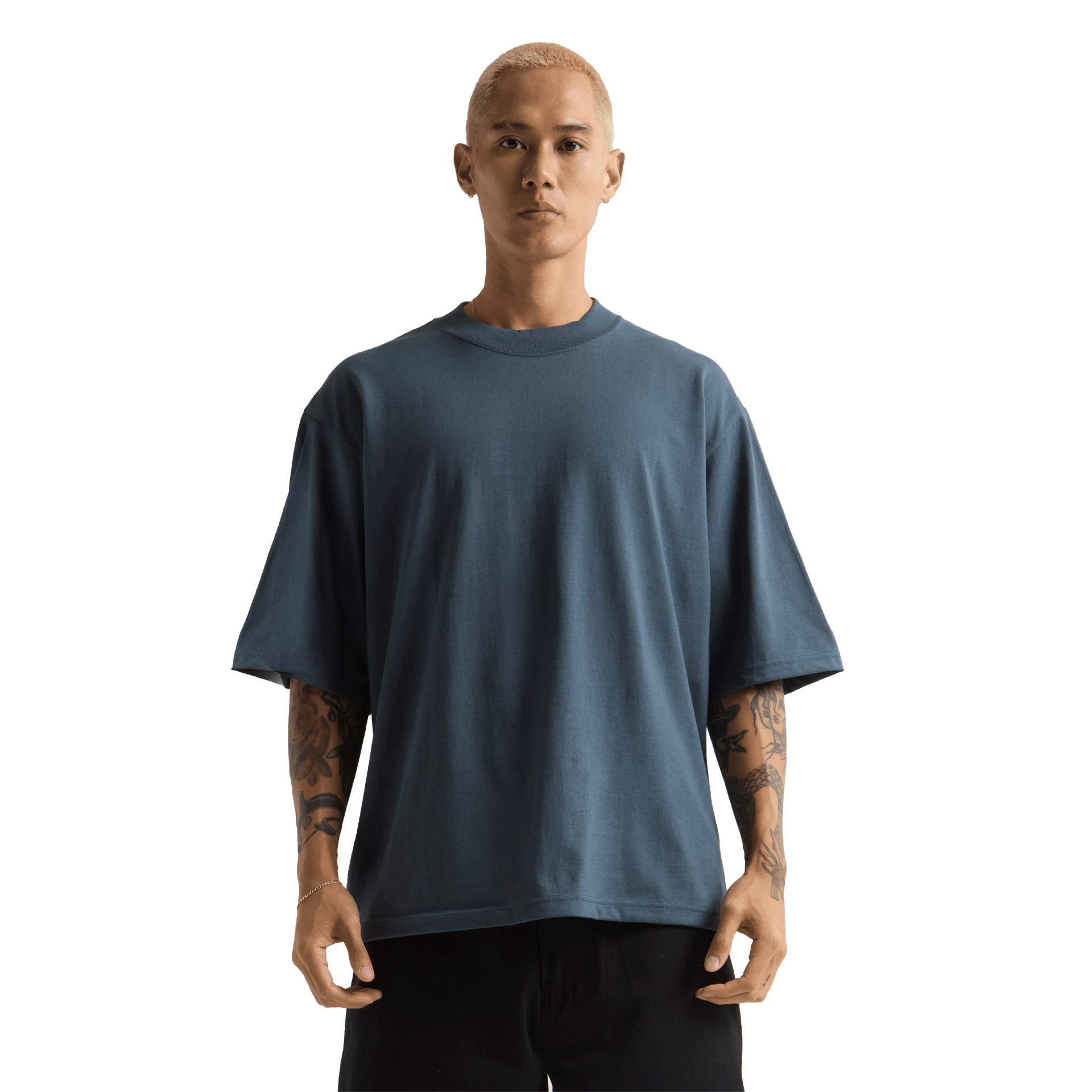 Max Heavyweight Oversized Short Sleeve tee Slate Blue COTTON Heavyweight MEN NEW ARRIVALS newarrivals OVERSIZED Shaka Wear SHORTSLEEVES