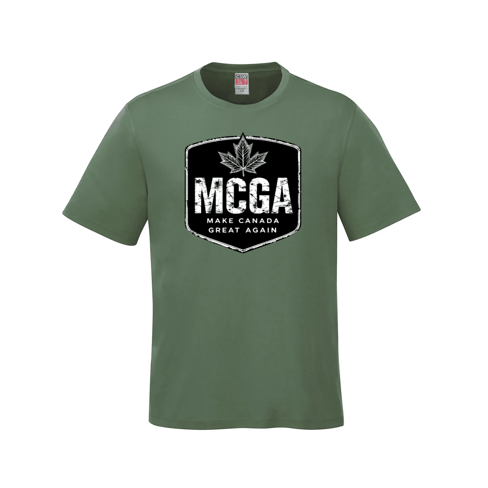 MCGA - Make Canada Great Again T-Shirt - 01 Fatigue Green Canada LADs Make Canada Great Again MCGA T-Shirts - Premium