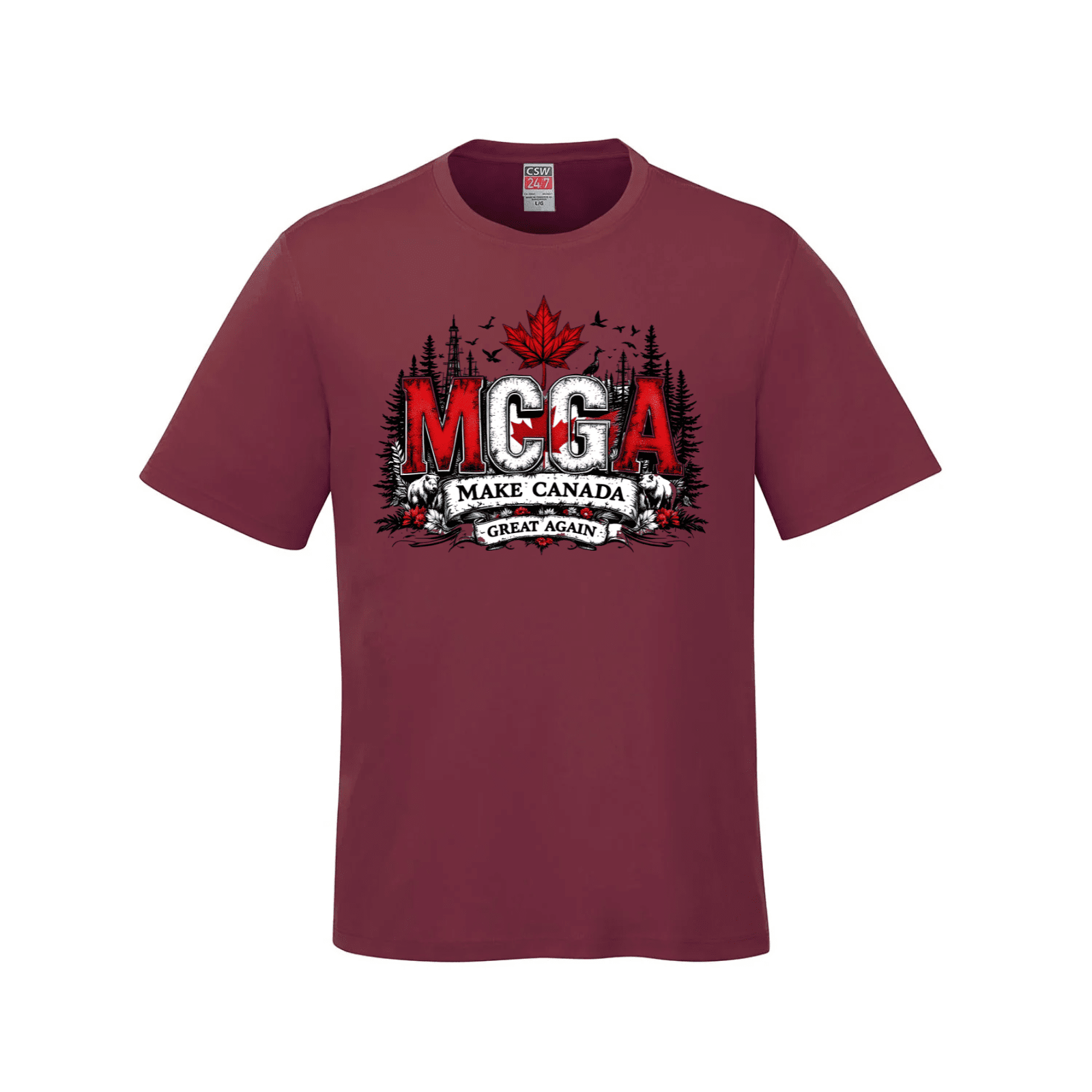MCGA - Make Canada Great Again T-Shirt - 03 Maroon Canada Make Canada Great Again MCGA T-Shirts - Premium