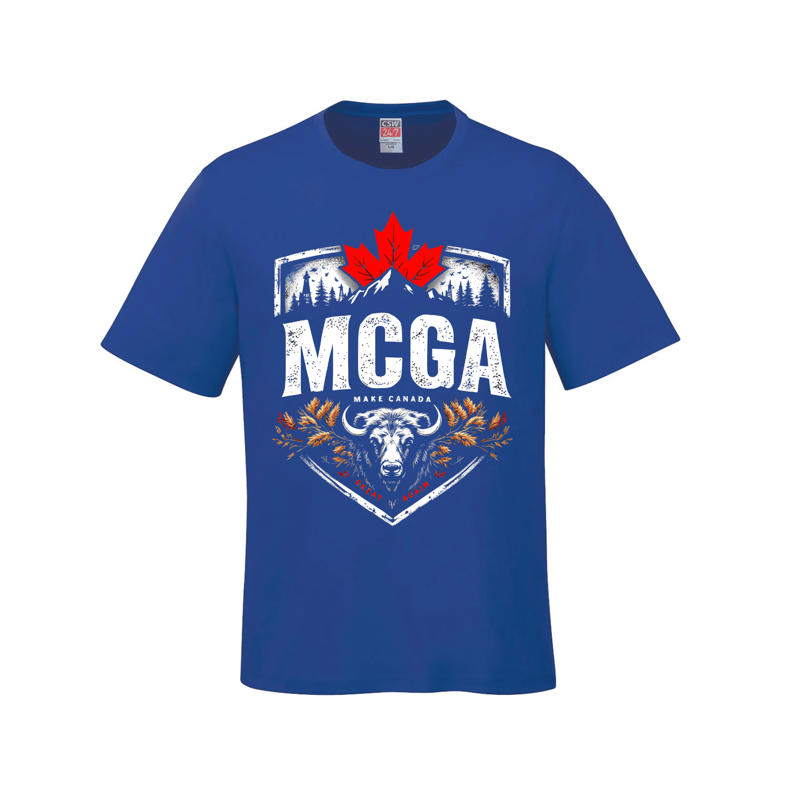 MCGA - Make Canada Great Again T-Shirt - 04 Blue Canada LADs Make Canada Great Again MCGA T-Shirts - Premium
