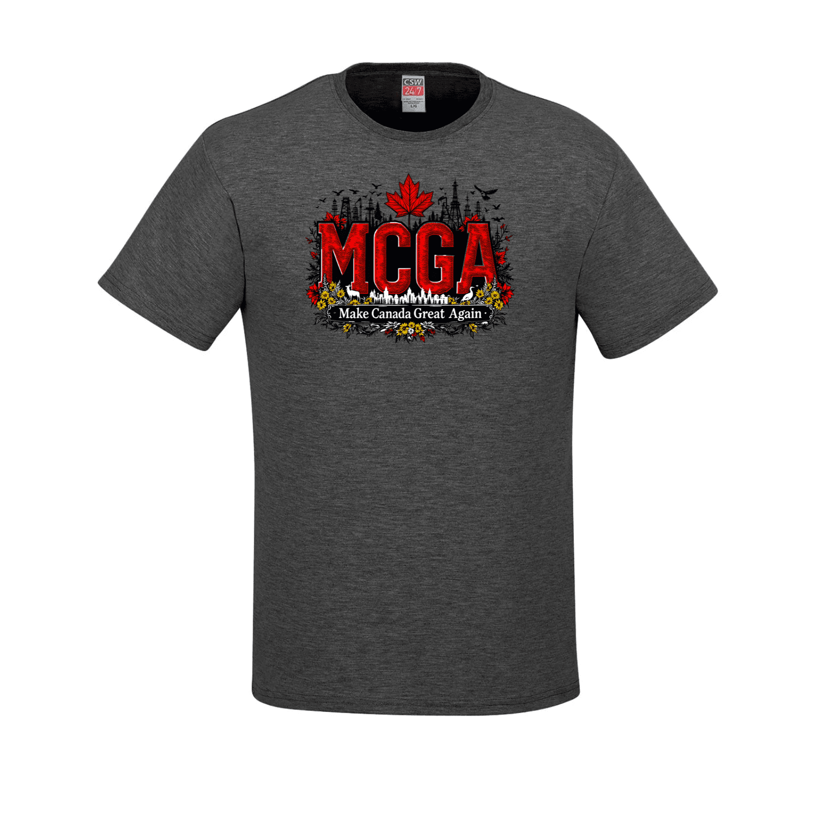 MCGA Make Canada Great Again T-Shirt - 09 charcoal heather Canada Make Canada Great Again MCGA T-Shirts - Premium