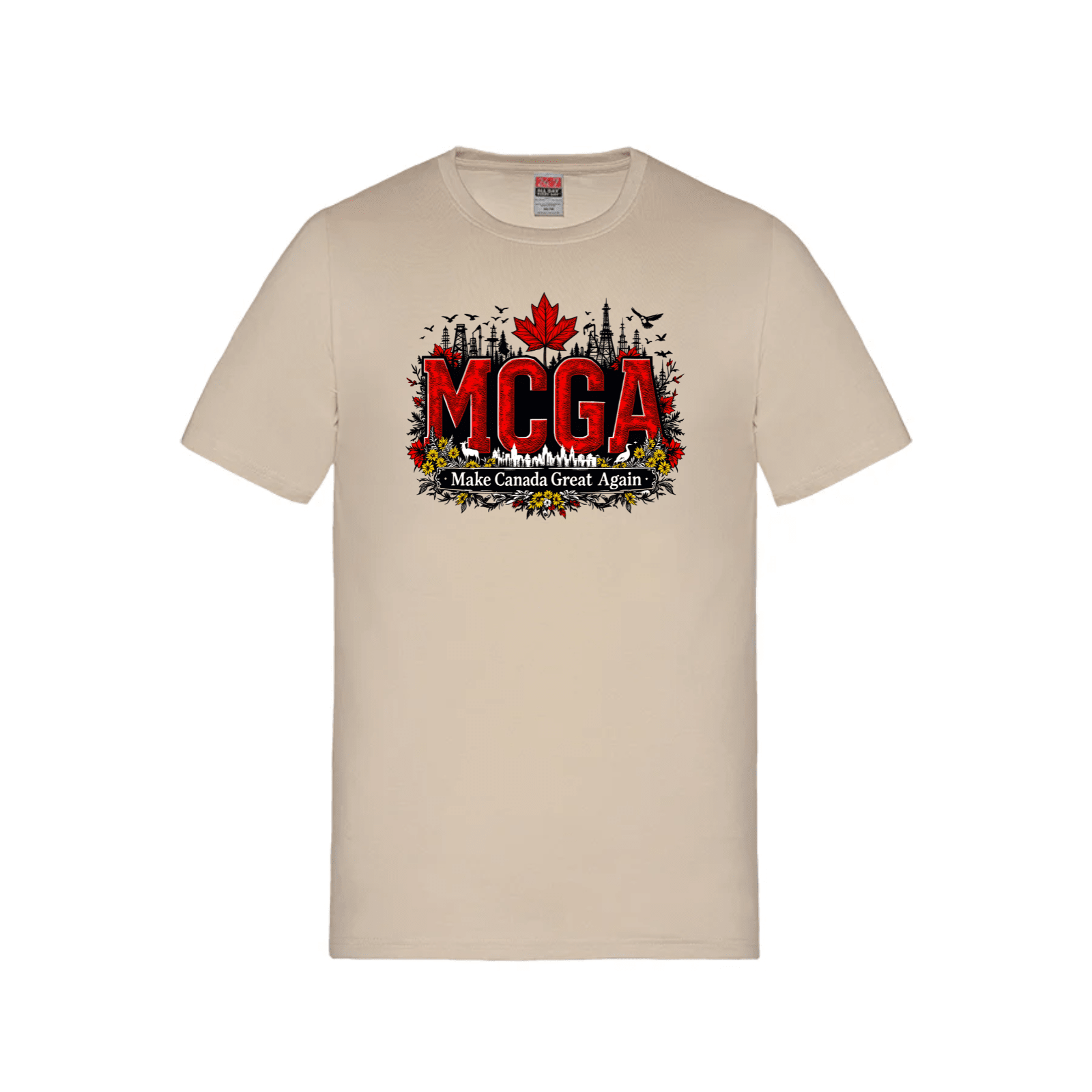 MCGA Make Canada Great Again T-Shirt - 09 Sand Canada Make Canada Great Again MCGA T-Shirts - Premium