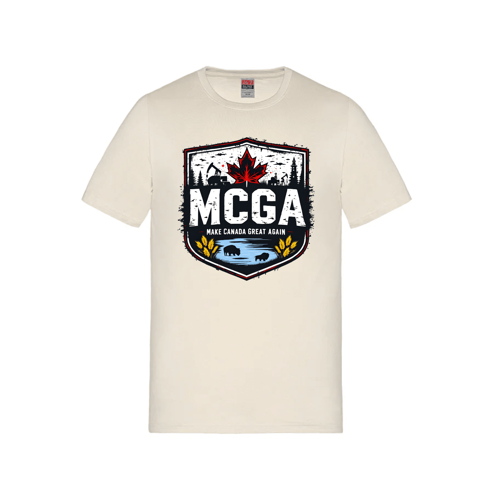 MCGA Western Heritage Tee – Honoring Canada’s Heartland - 05 TAN Canada Make Canada Great Again MCGA T-Shirts - Premium