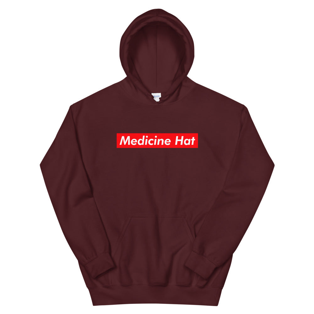 Medicine Hat Supreme'd Hoodie Maroon Alberta Canadian City Apparel