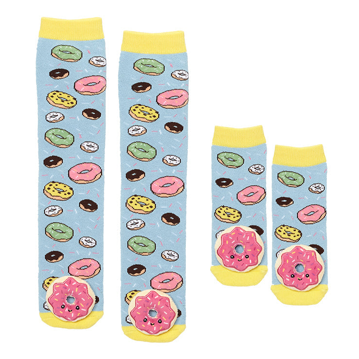 Messy Moose Socks, Donut Mommy & Me Set Messy Moose Socks Slipper Socks