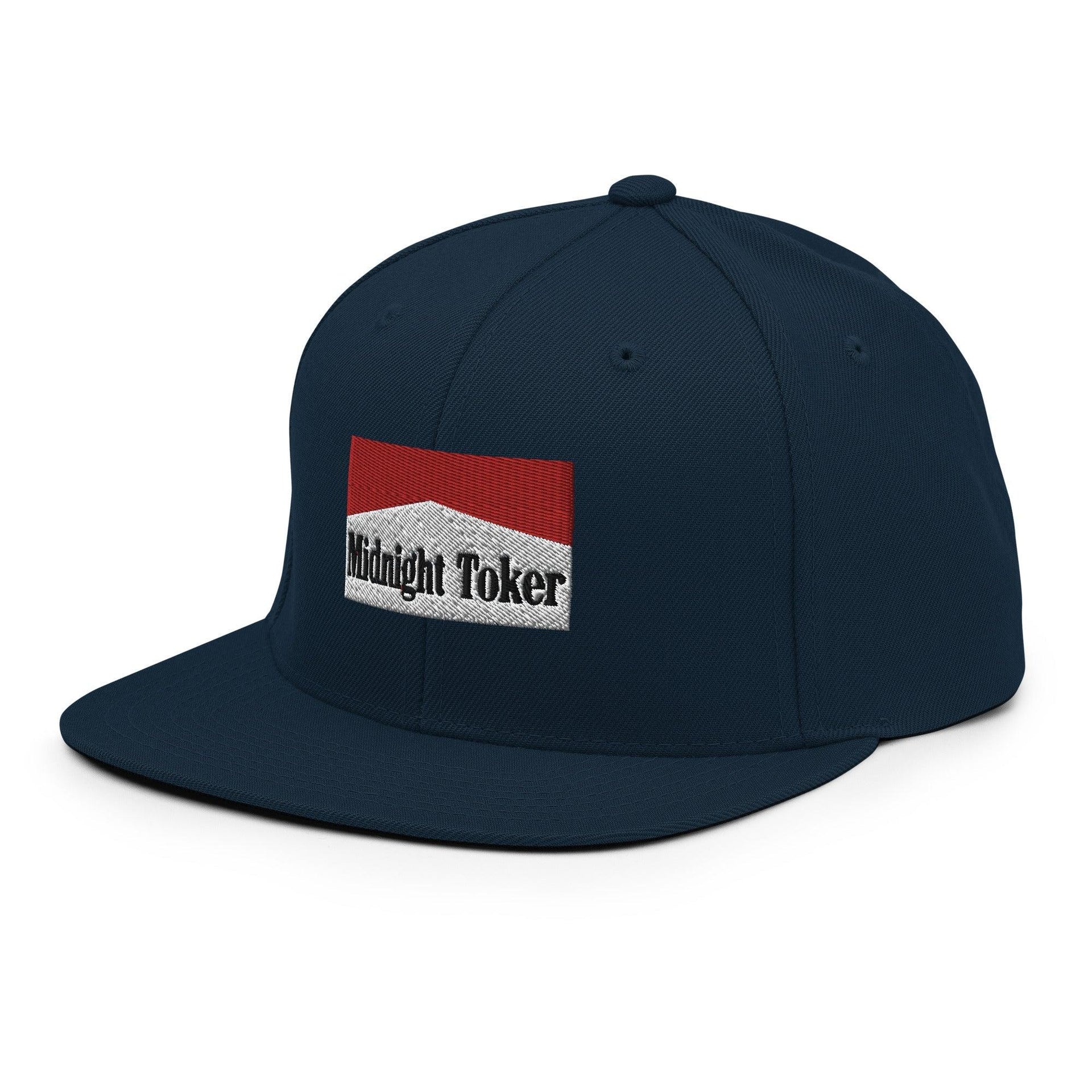 Midnight Toker Bill Brim Snapback Hat Capital Crowns Funny Snapback Hats