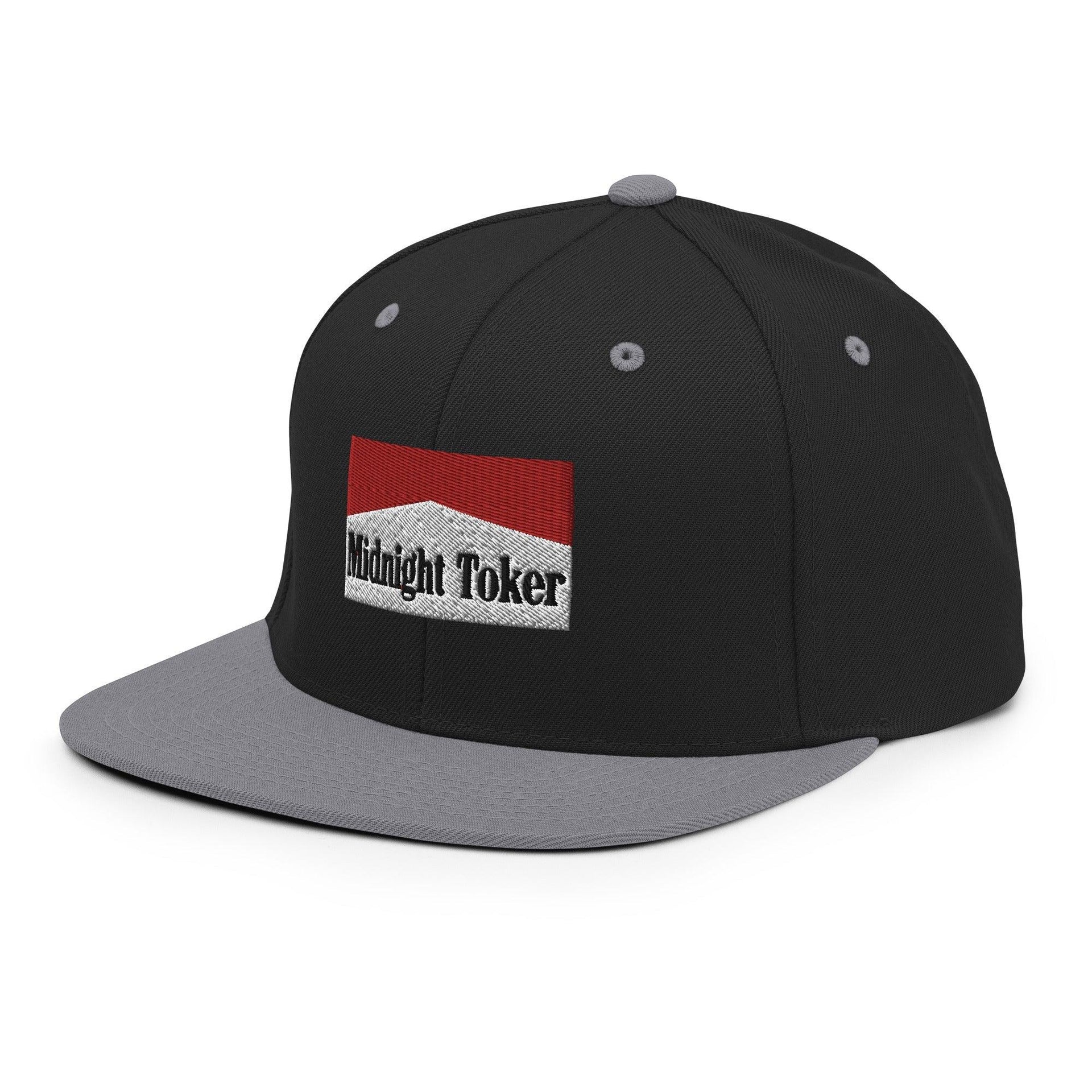 Midnight Toker Bill Brim Snapback Hat Capital Crowns Funny Snapback Hats