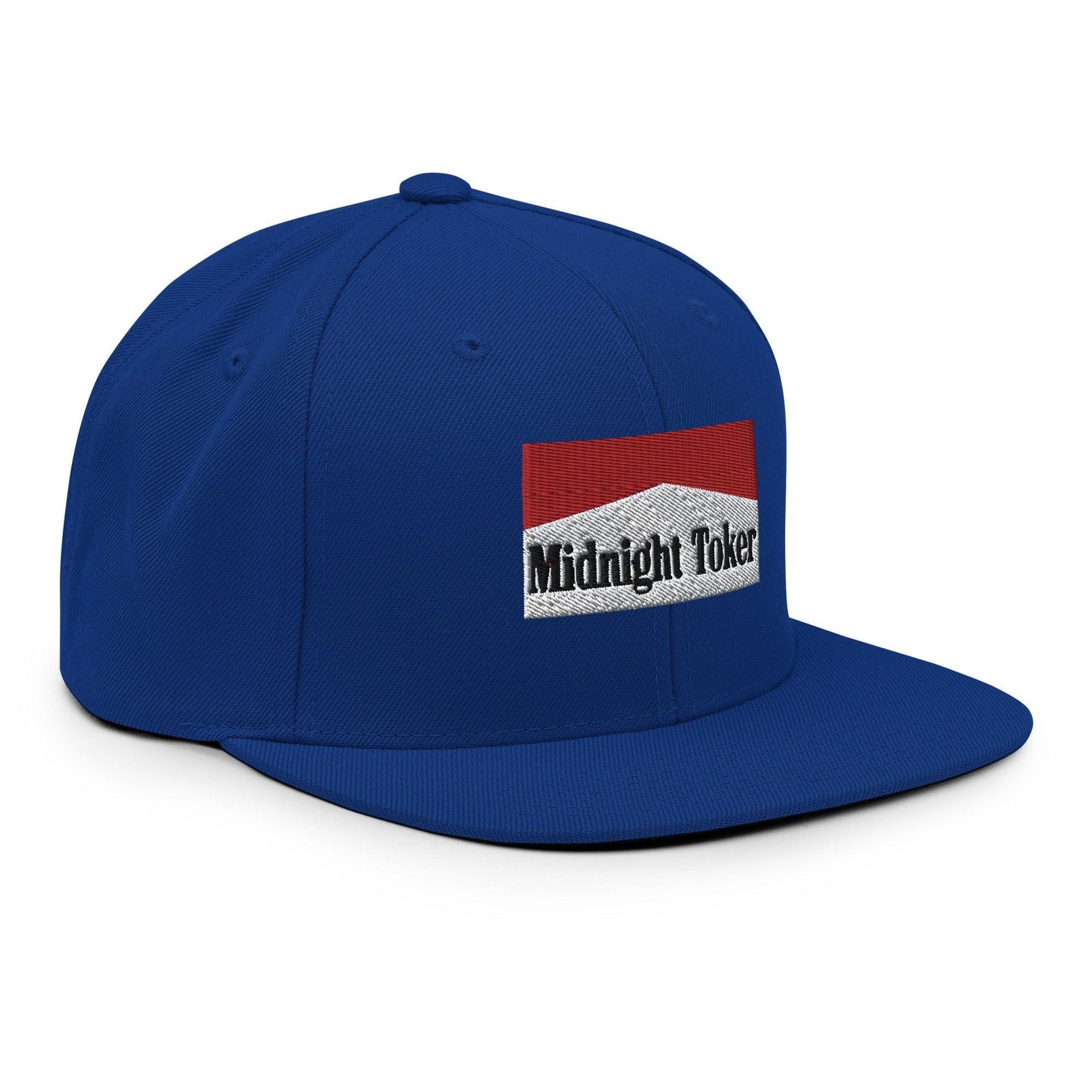 Midnight Toker Bill Brim Snapback Hat Capital Crowns Funny Snapback Hats