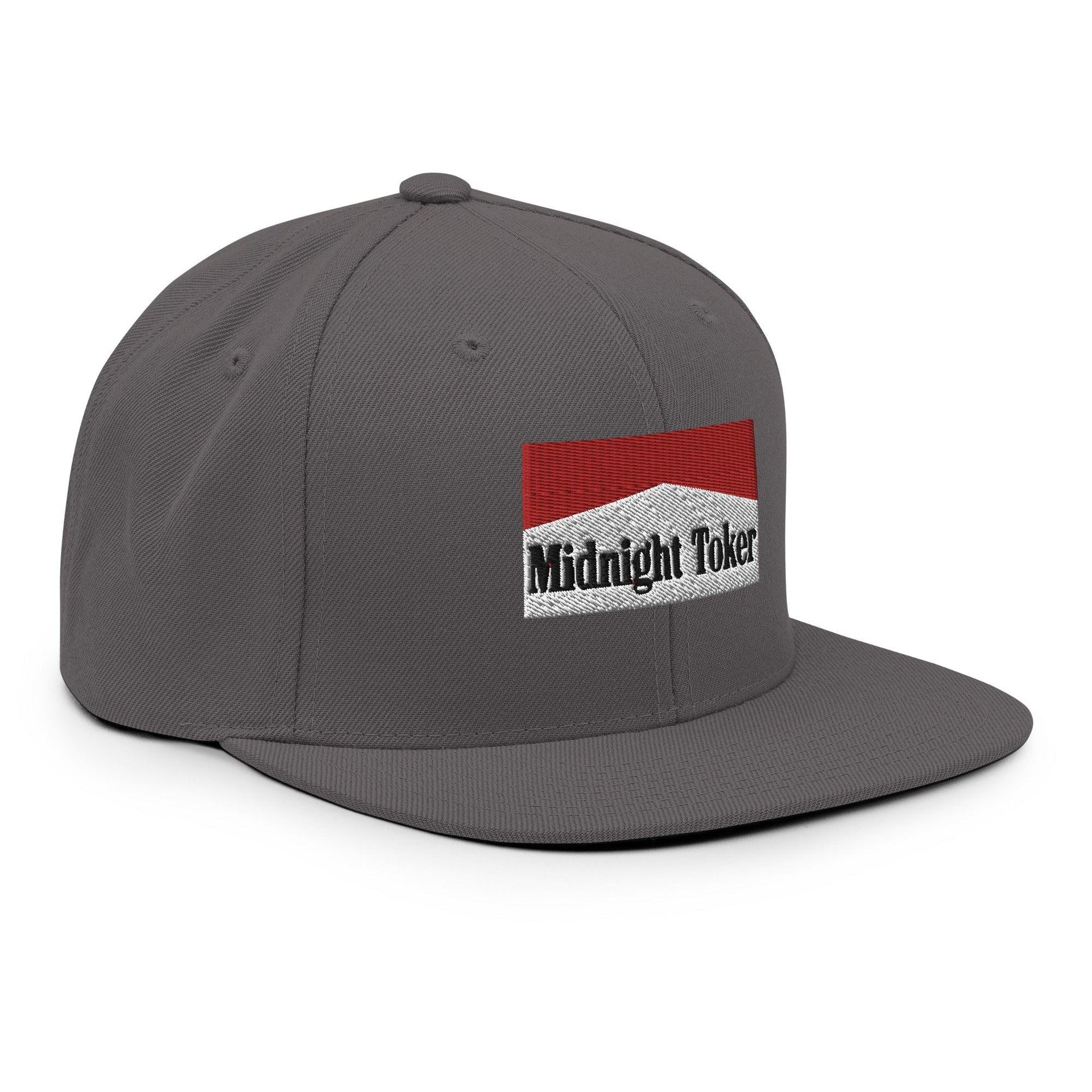 Midnight Toker Bill Brim Snapback Hat Capital Crowns Funny Snapback Hats