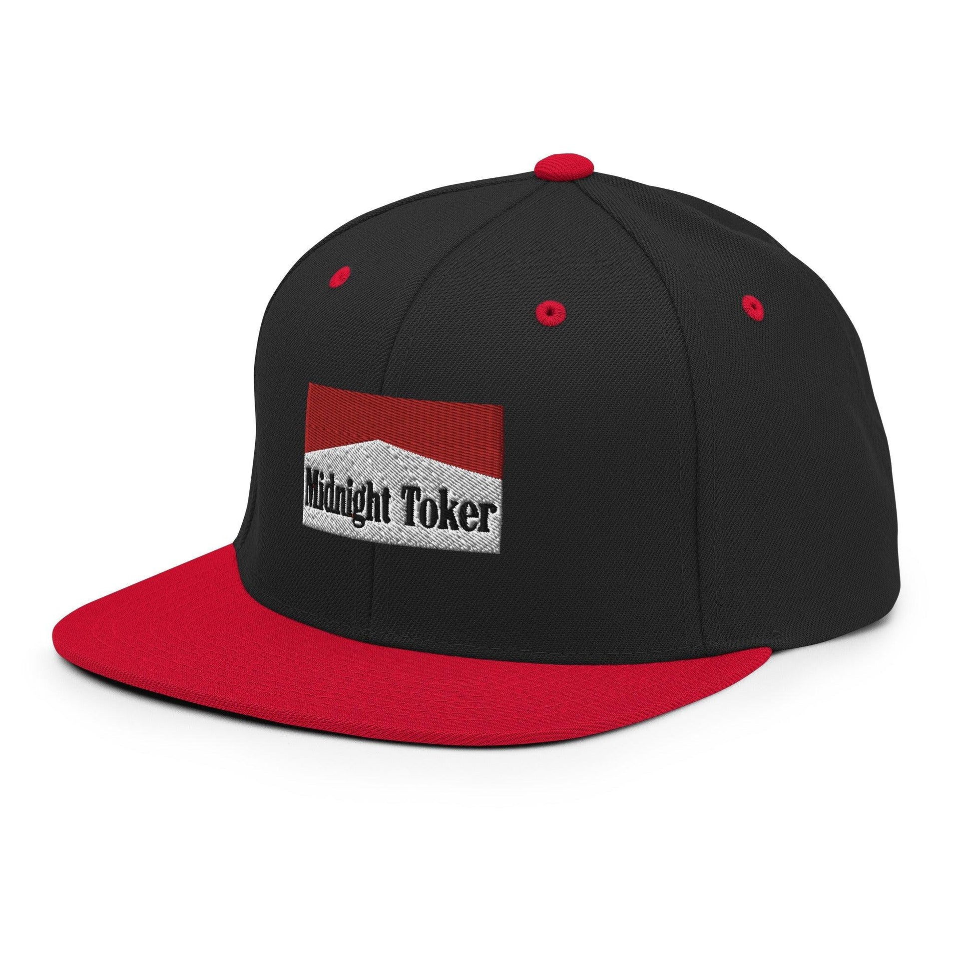 Midnight Toker Bill Brim Snapback Hat Capital Crowns Funny Snapback Hats