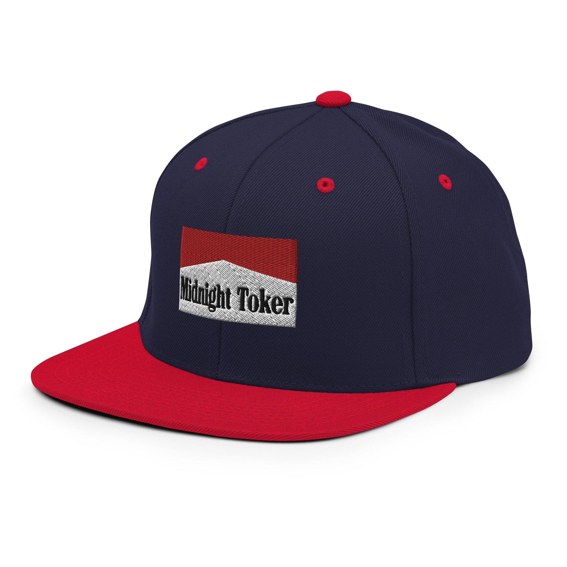 Midnight Toker Bill Brim Snapback Hat Capital Crowns Funny Snapback Hats