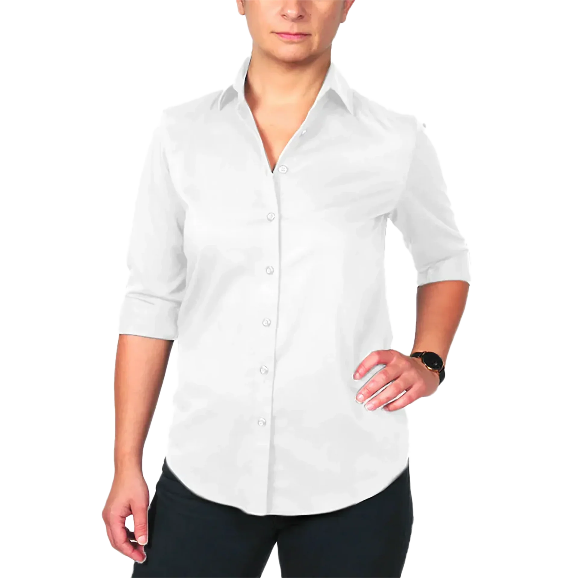Mirvik The Milano Ladies' Premium Shirt White button up Company Store Dress Shirts Wovens Dress Shirts Mirvik Wovens & Dress Shirts