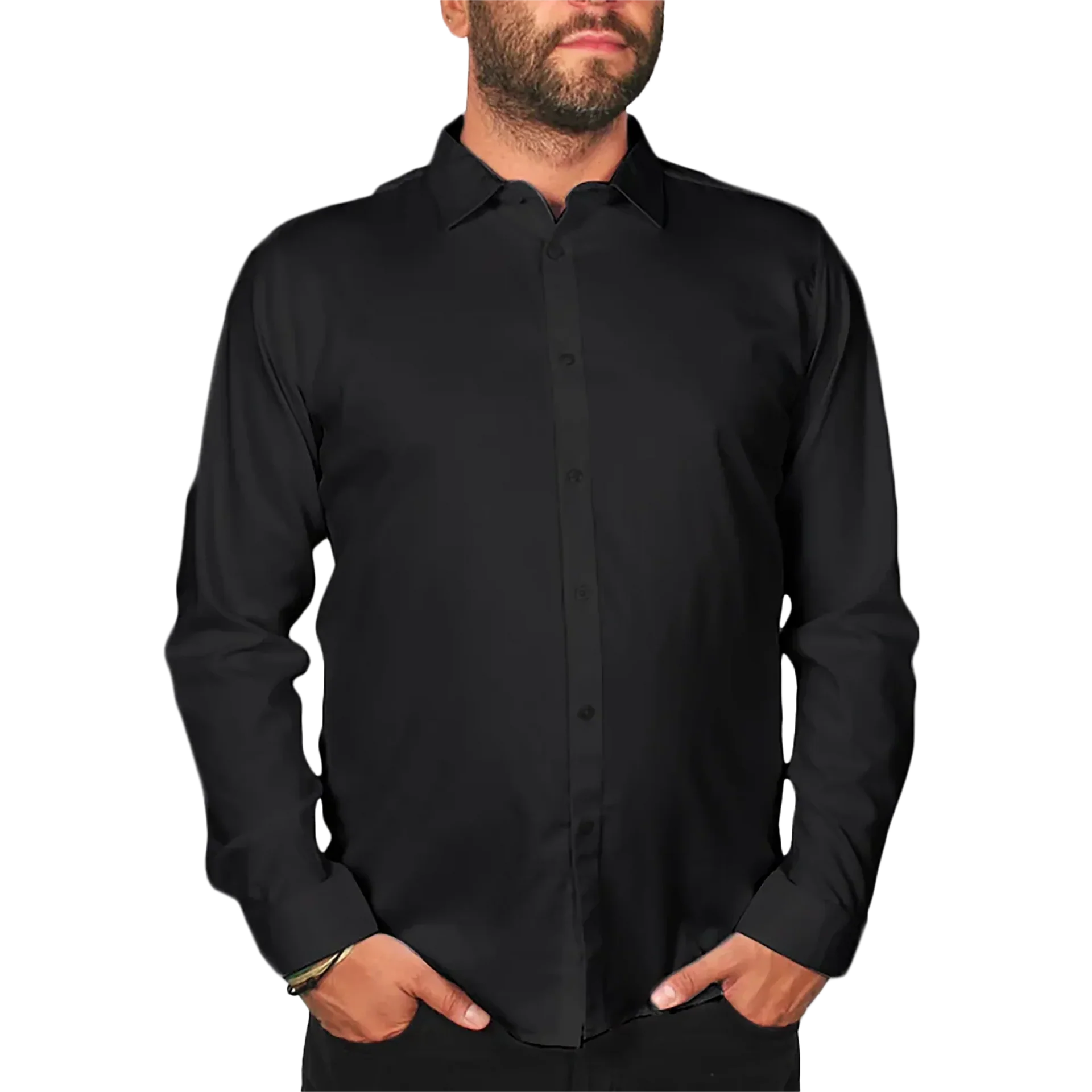 Mirvik The Milano Men's Premium Shirt Black Company Store Dress Shirts Wovens Dress Shirts Mirvik Wovens & Dress Shirts