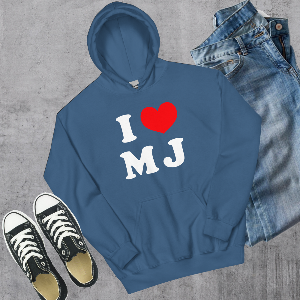 I ❤️ MJ Hoodie Indigo Blue Canadian City Apparel