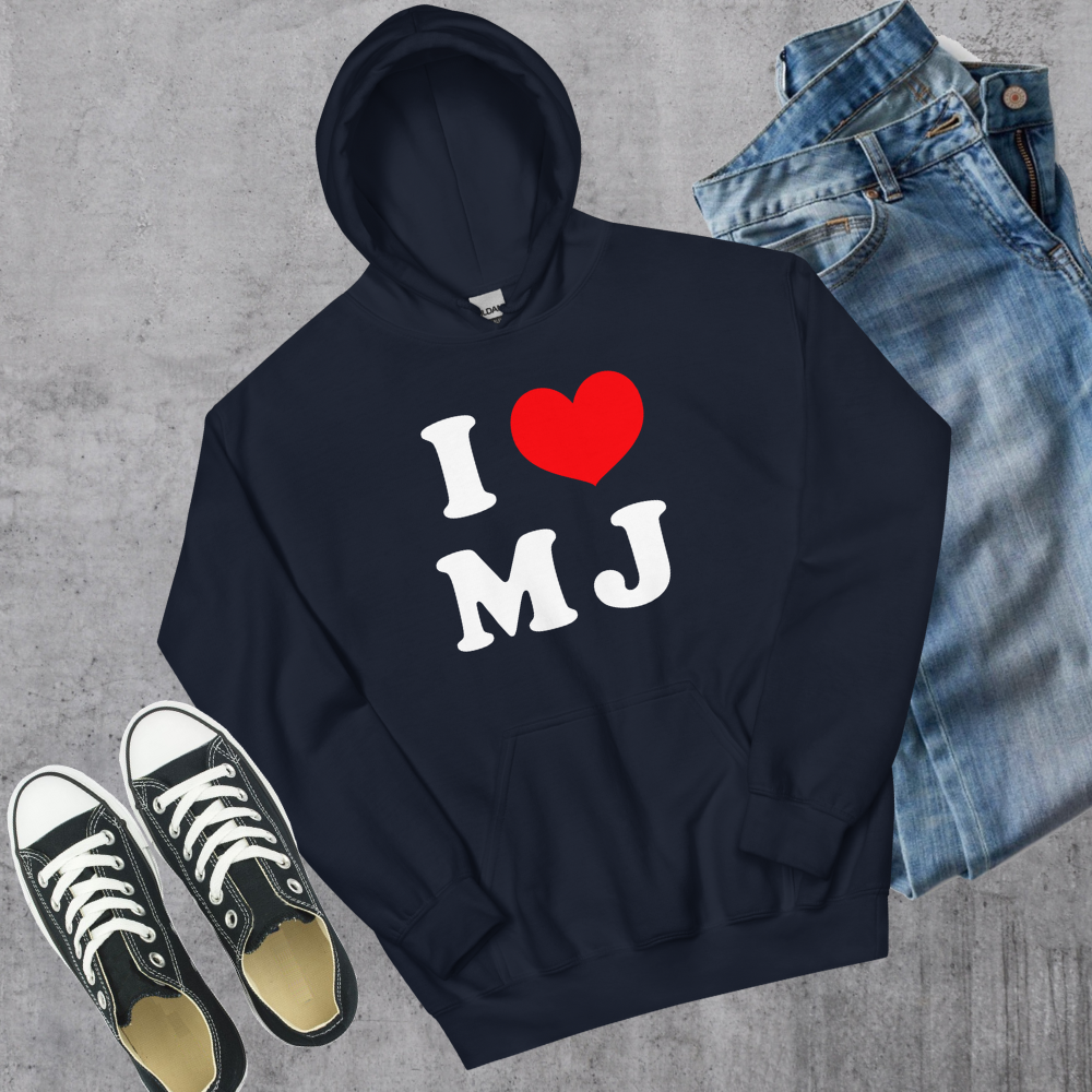 I ❤️ MJ Hoodie Navy Canadian City Apparel
