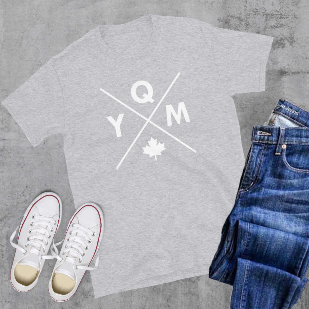 Moncton YQM X Tee Sport Grey Canadian City Apparel