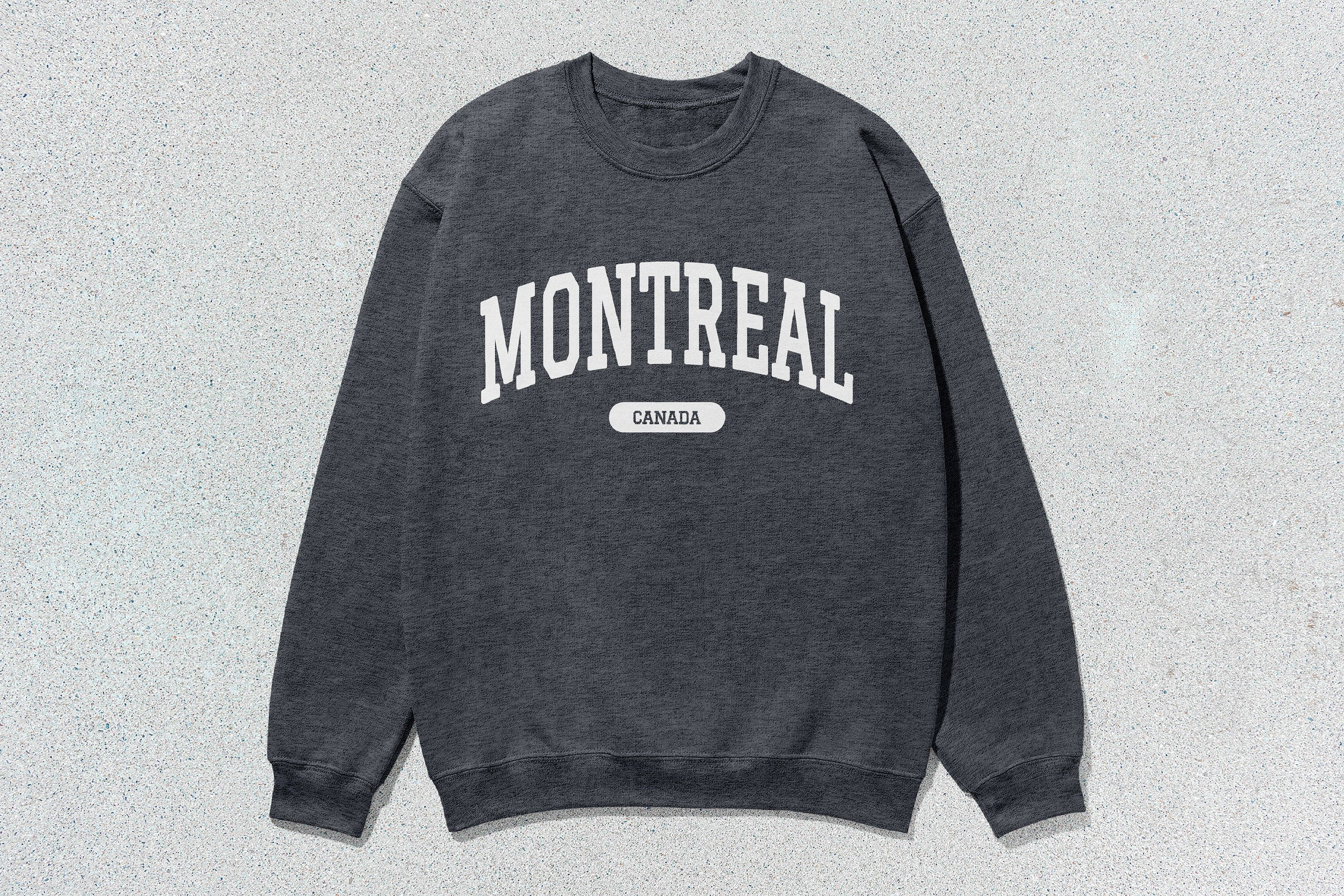 Montreal - Unisex Heavy Blend™ Crewneck Sweatshirt Charcoal Heather Canada Cities crewnecks hoodies sweaters