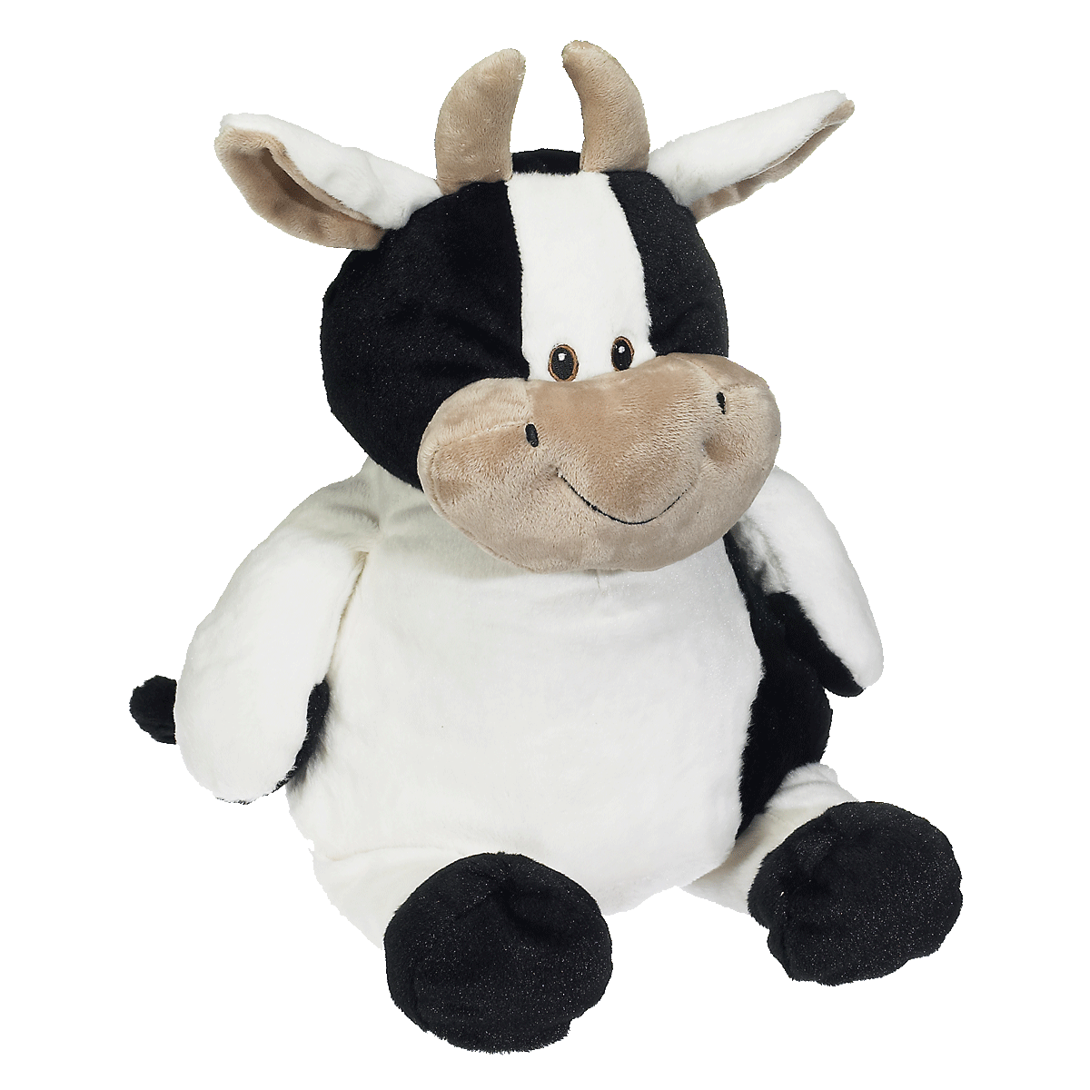 MooMoo Cow Buddy black cow embroidable white