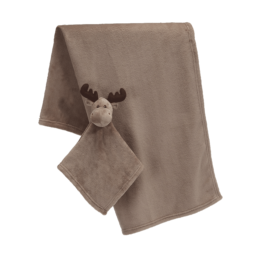 Moose Blankey Buddy Set blankey brown embroidable moose