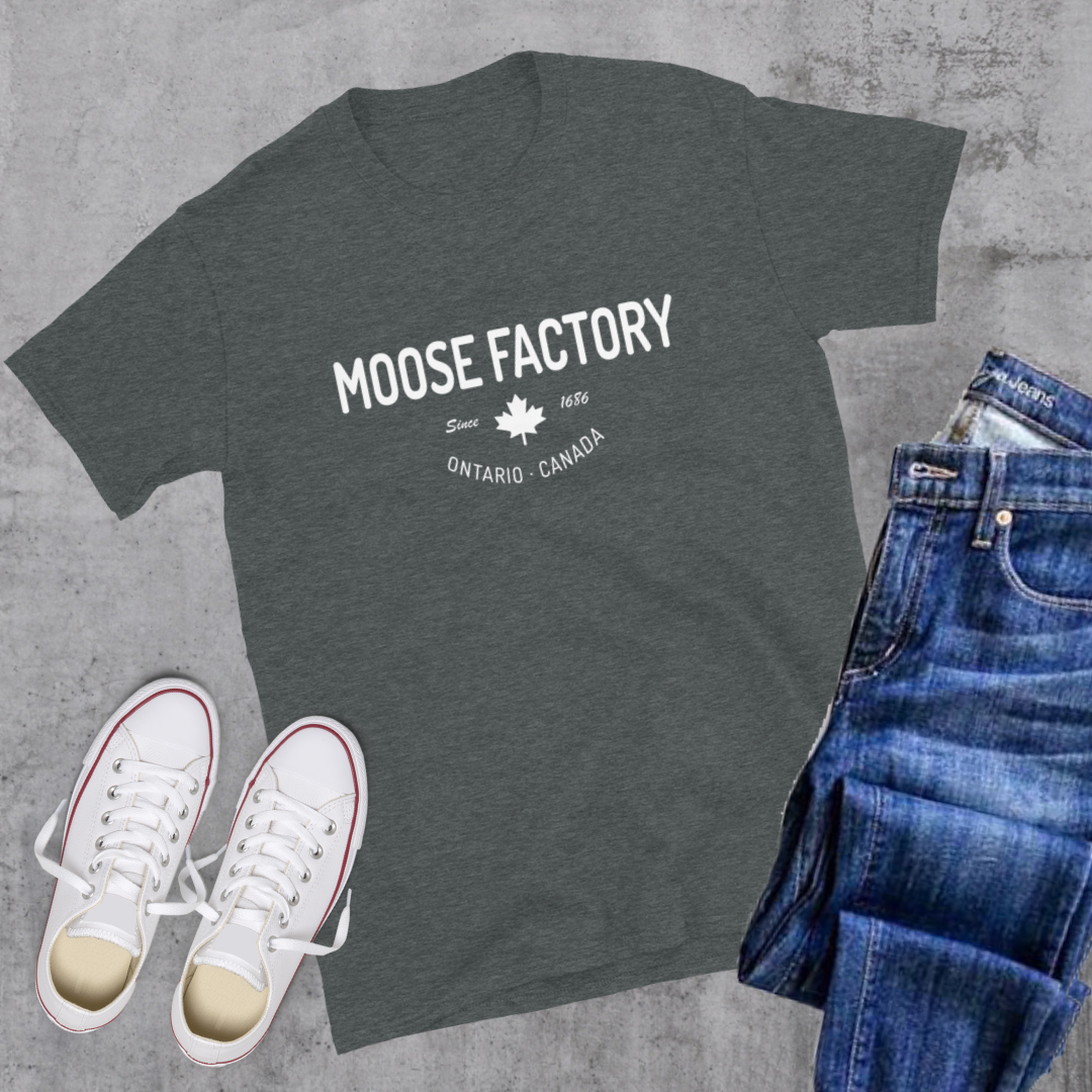 Moose Factory since 1686 Tee Dark Heather Canadian City Apparel