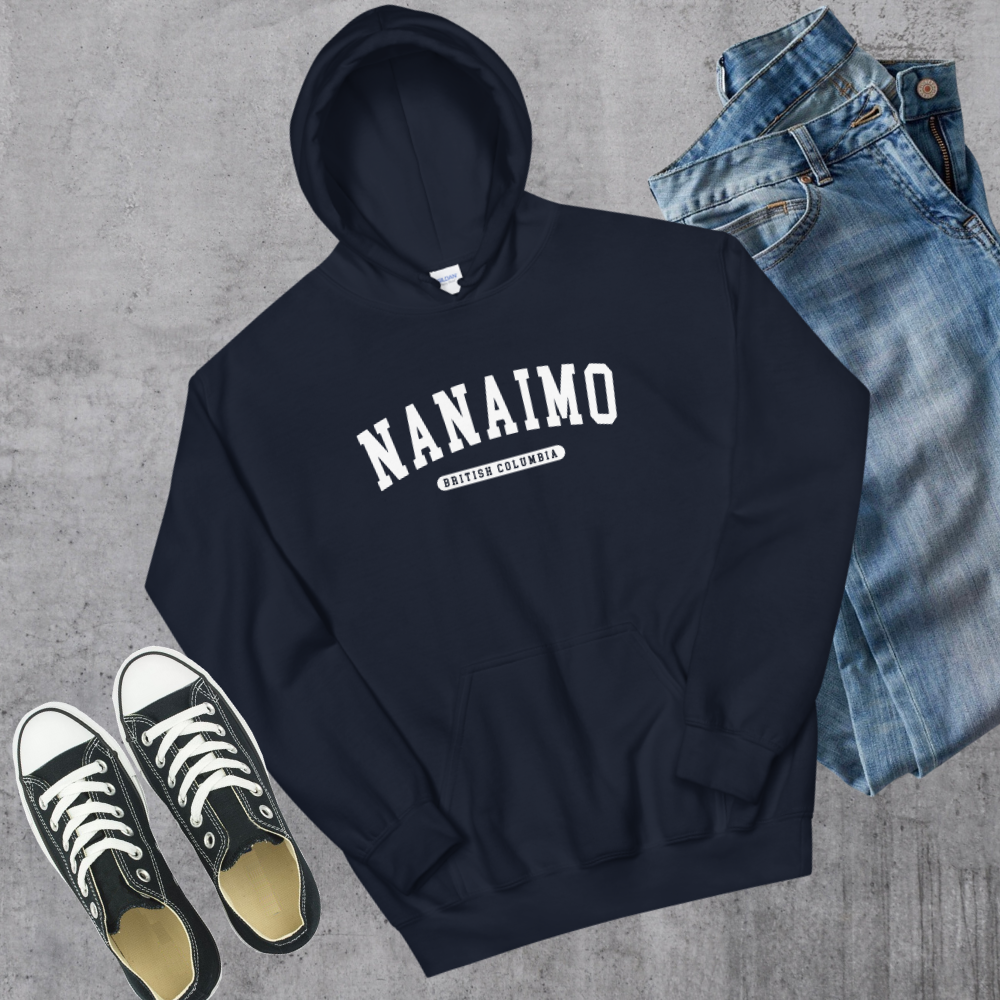 Nanaimo BC College Hoodie Navy Canadian City Apparel