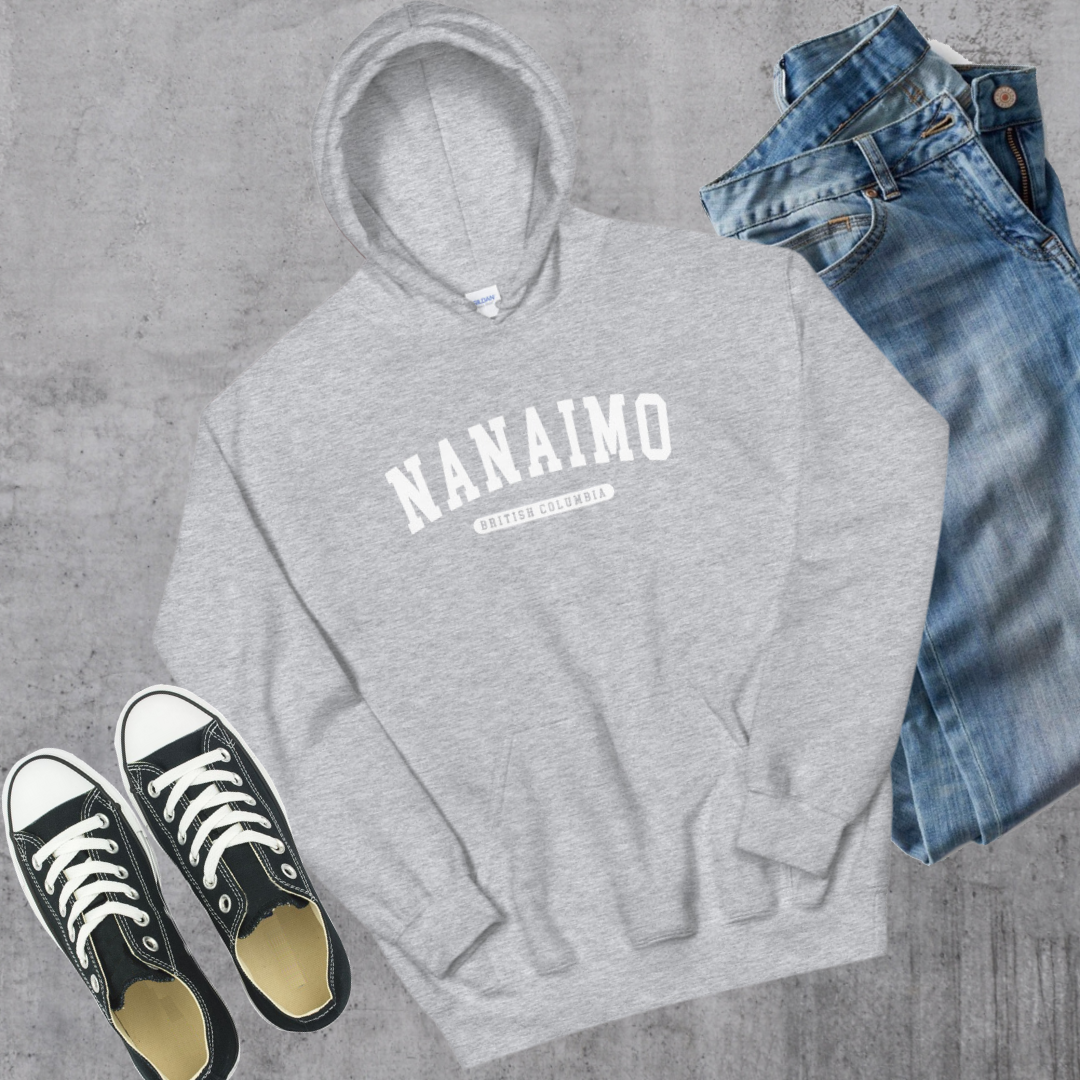 Nanaimo BC College Hoodie Sport Grey Canadian City Apparel