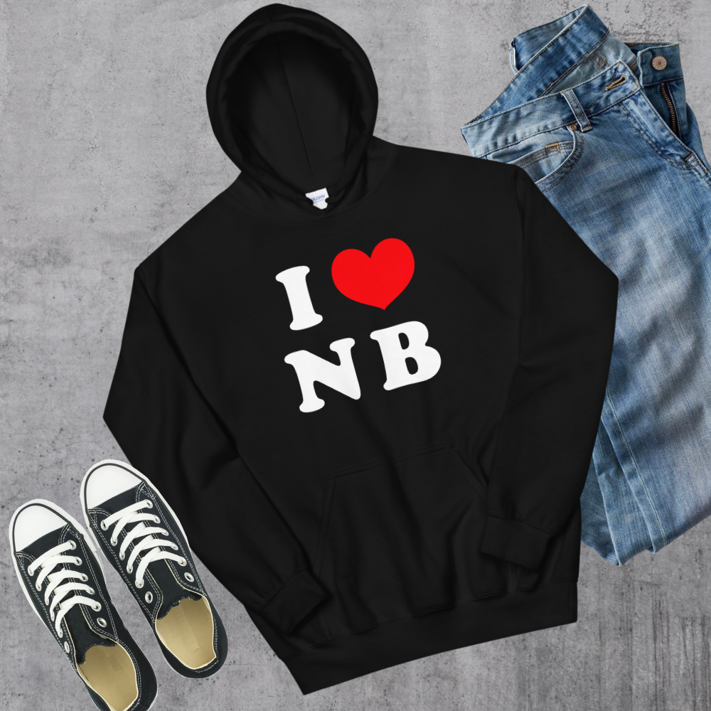 I ❤️ NB Hoodie Black Canadian City Apparel