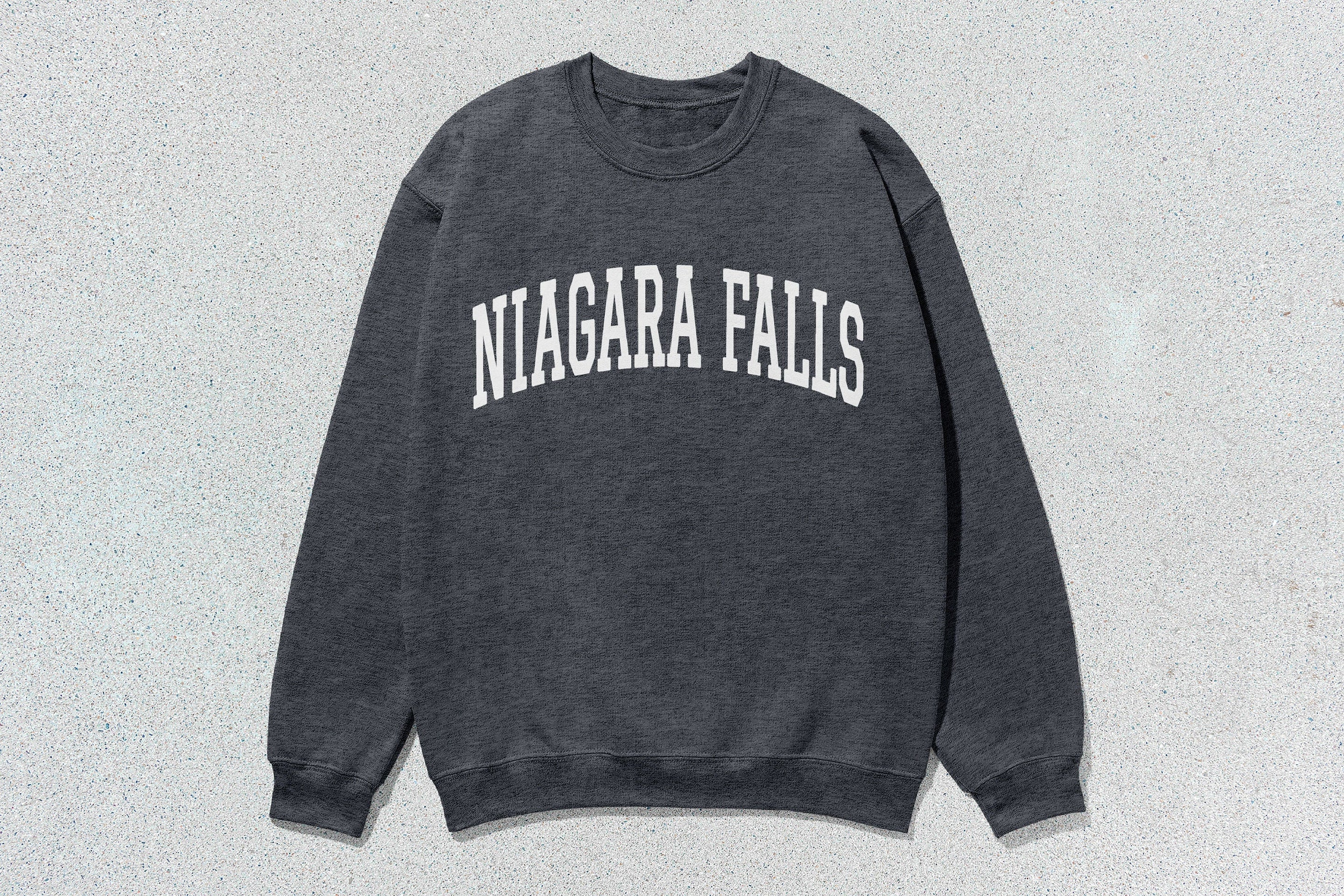 Niagara Falls - Unisex Heavy Blend™ Crewneck Sweatshirt Charcoal Heather Canada Cities crewnecks hoodies sweaters