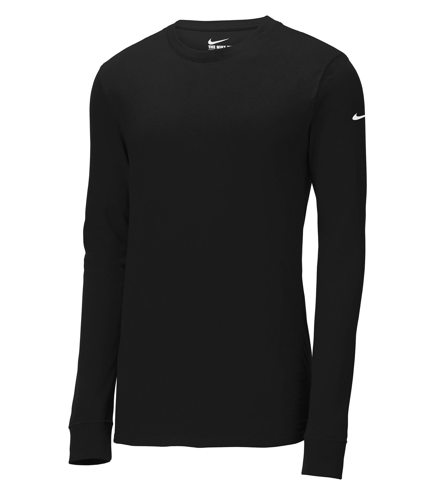 Nike - NIKE Dri-FIT COTTON/POLY LONG SLEEVE TEE. - NKBQ5230 Black Nike NKBQ5230