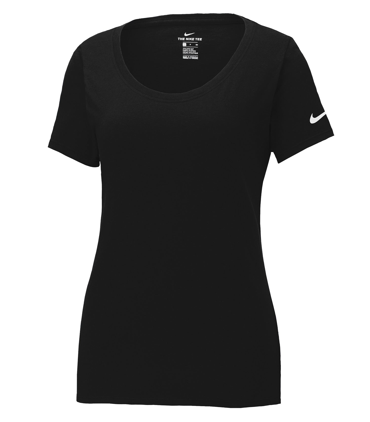 Nike - NIKE Dri-FIT COTTON/POLY SCOOP NECK LADIES' TEE. - NKBQ5234 Black Nike NKBQ5234