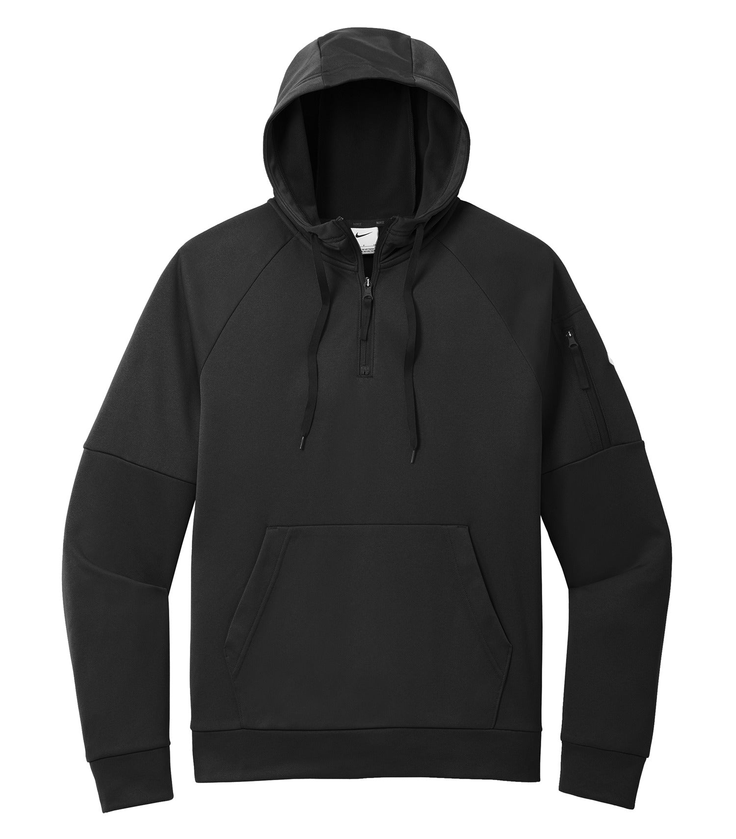 Nike - NIKE Therma-FIT 1/4 ZIP FLEECE HOODIE. - NKFD9742 Black Nike NKFD9742