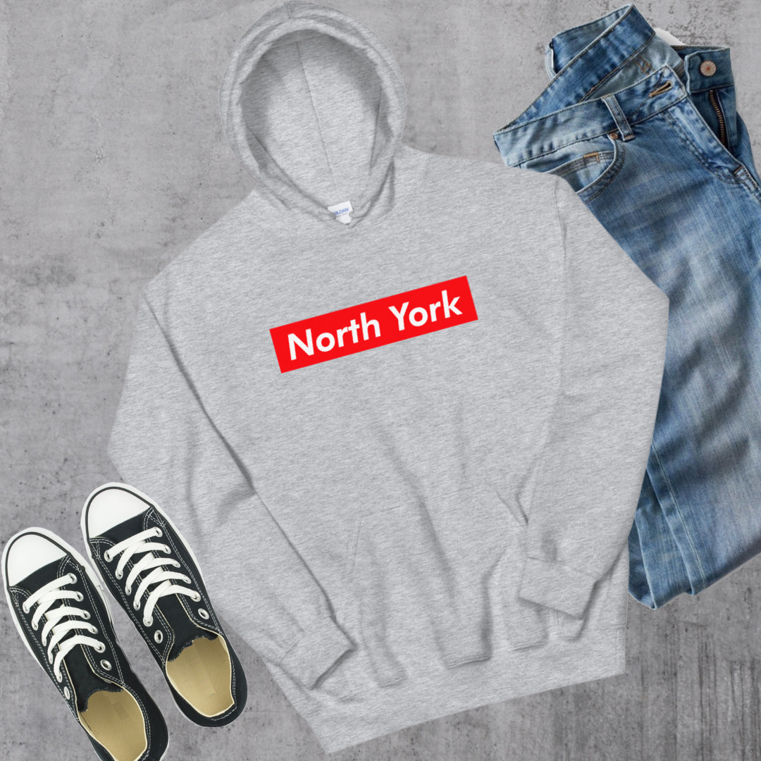 North York Supreme'd Hoodie Sport Grey Canadian City Apparel