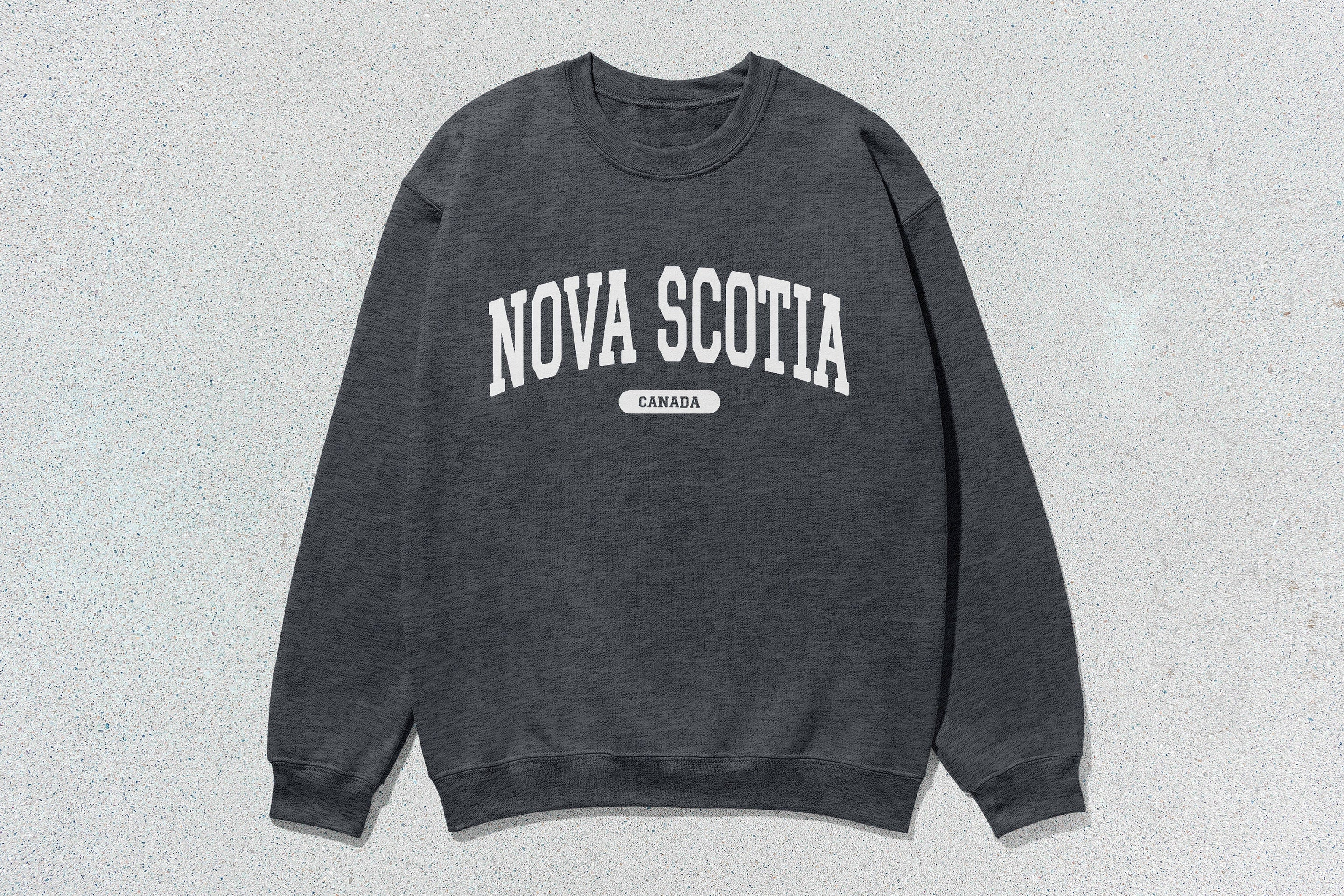 Nova Scotia - Unisex Heavy Blend™ Crewneck Sweatshirt Charcoal Heather Canada Cities crewnecks hoodies sweaters