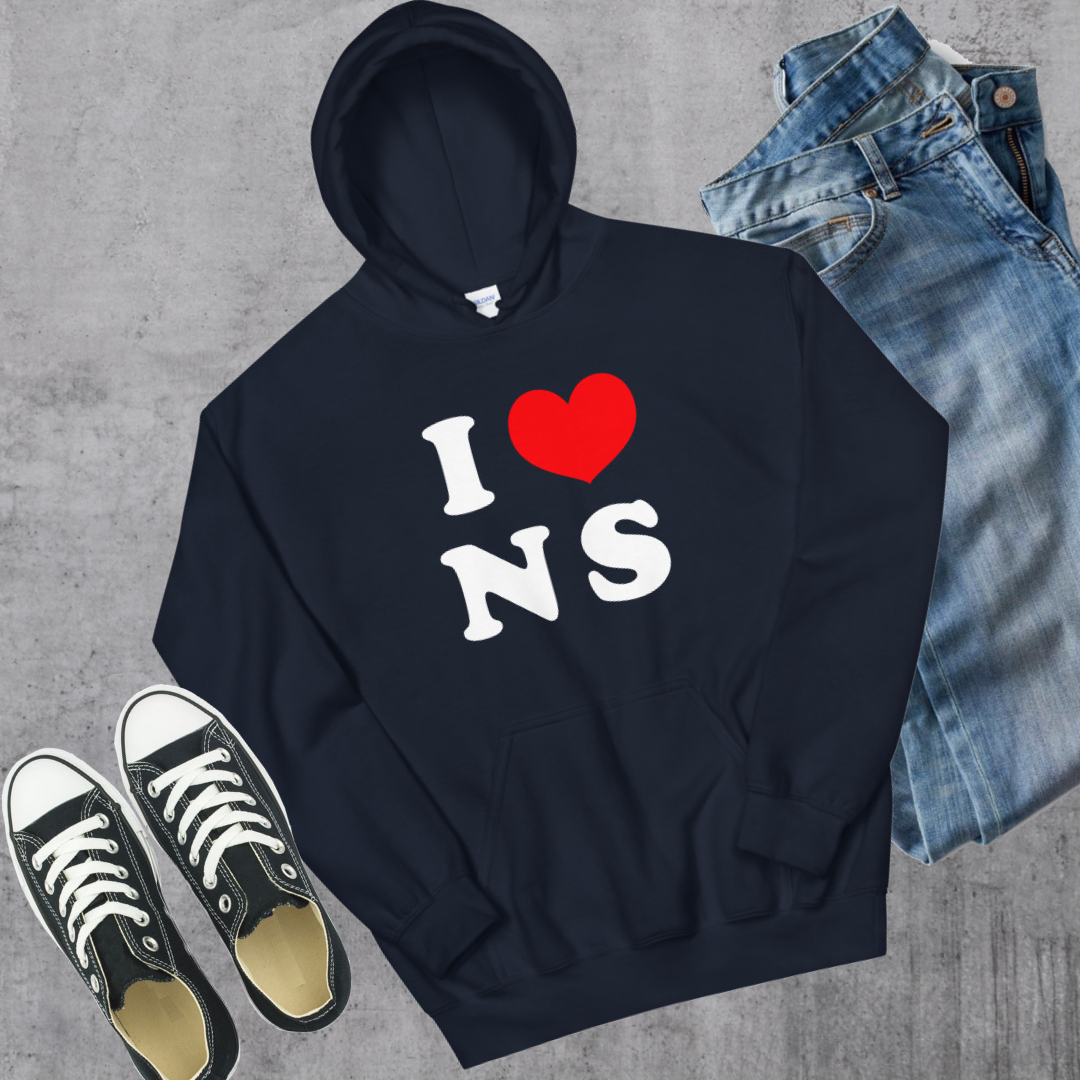 I ❤️ NS Hoodie Navy Canadian City Apparel