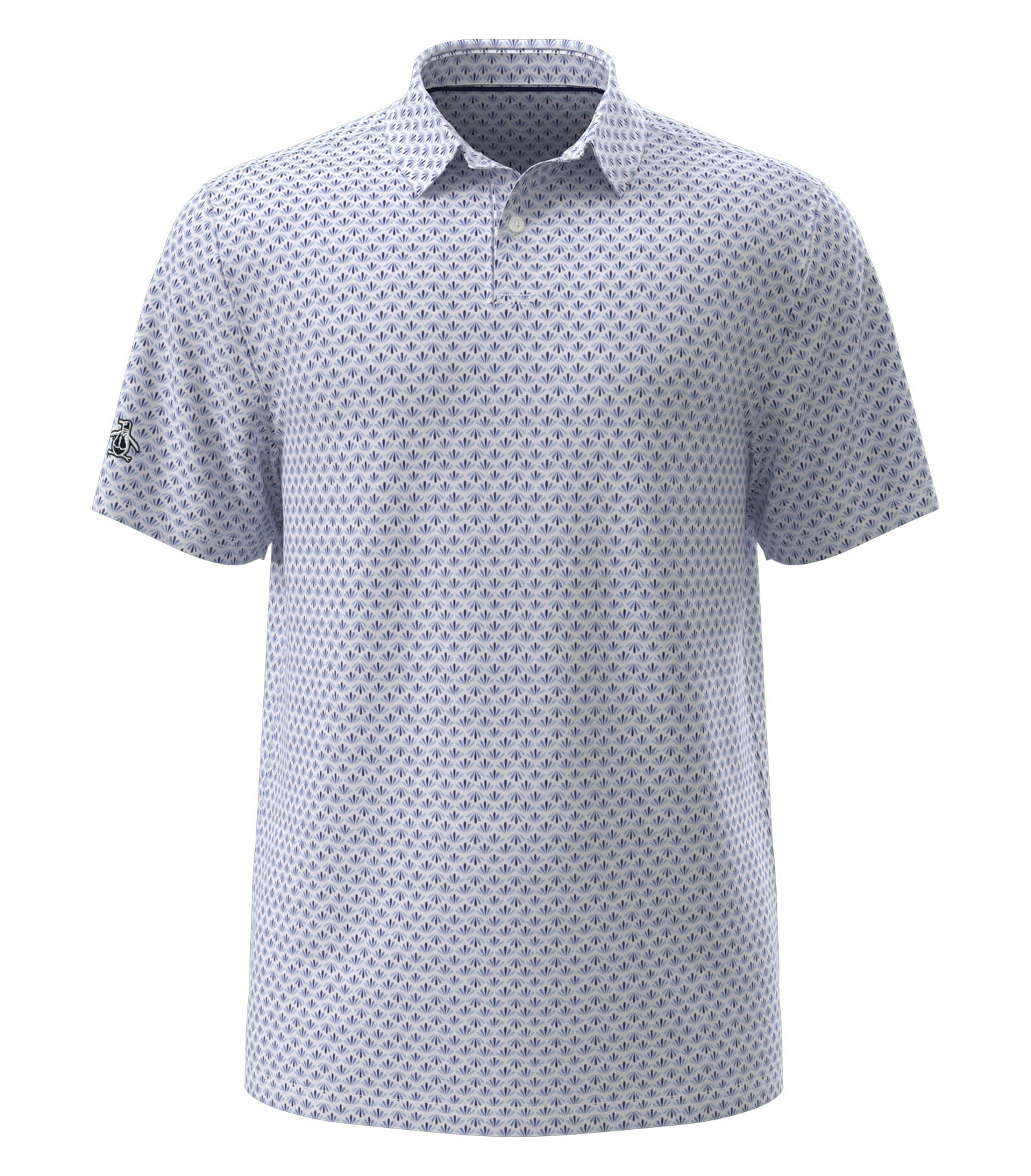 OriginalPenguin - ORIGINAL PENGUIN&reg; RETRO GEO PRINT POLO. - OGM105 Black Iris Blue OGM105 OriginalPenguin