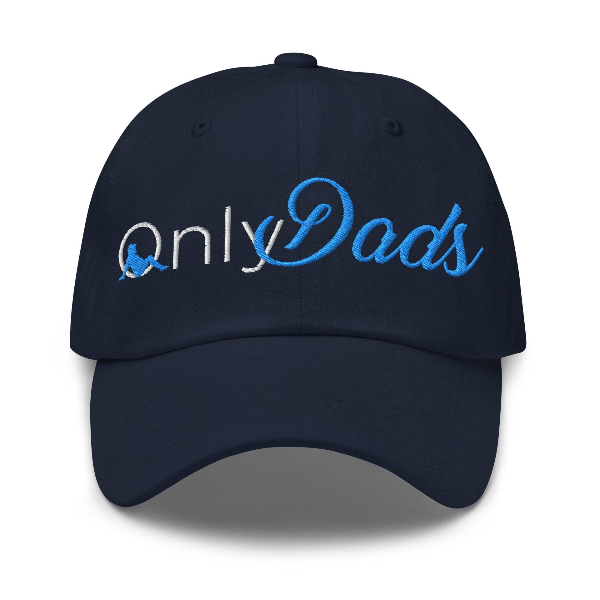 Only Dads Embroidered Dad Hat Navy Capital Crowns Dad Hats Funny
