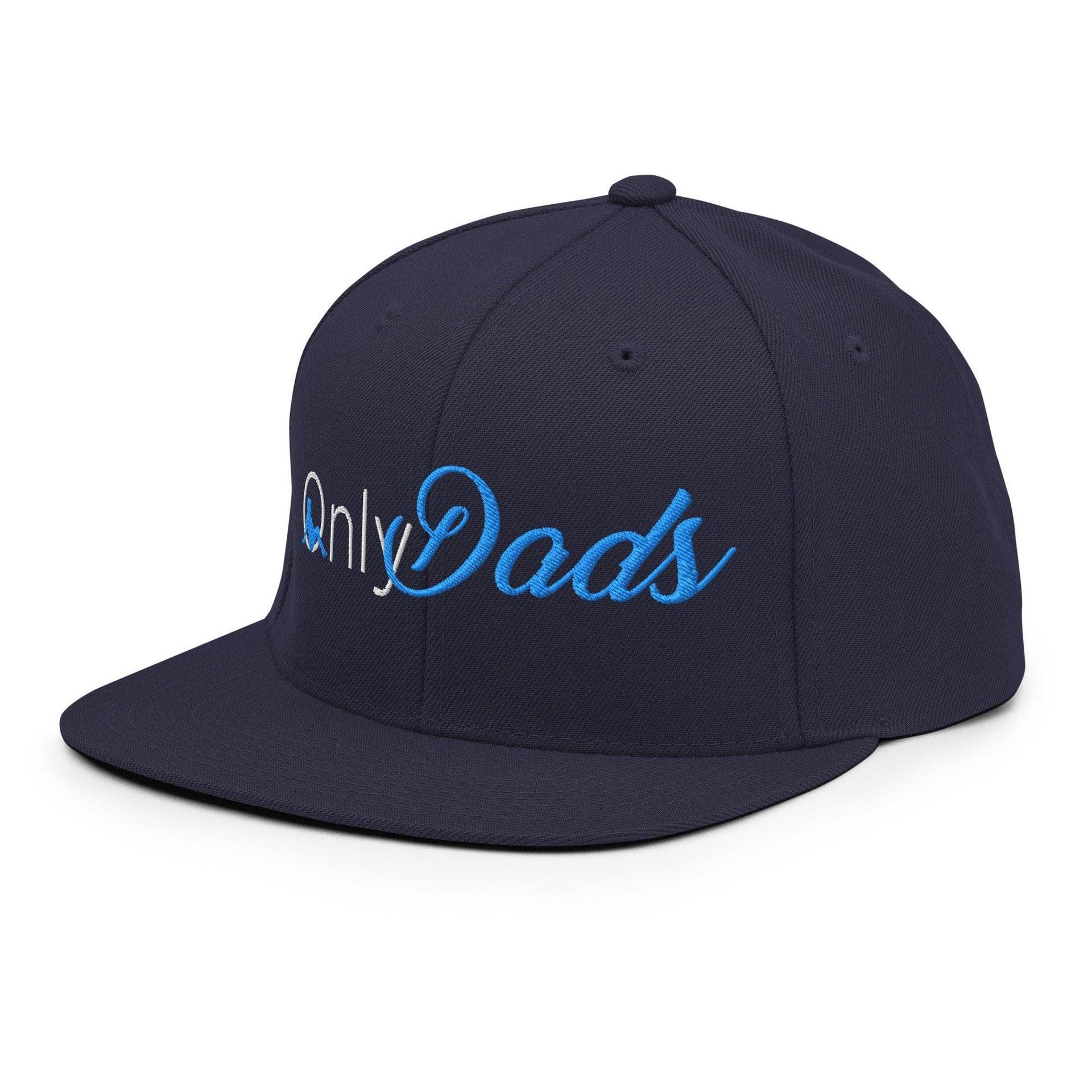 Only Dads Embroidered Flat Bill Brim Snapback Hat Capital Crowns Funny Snapback Hats