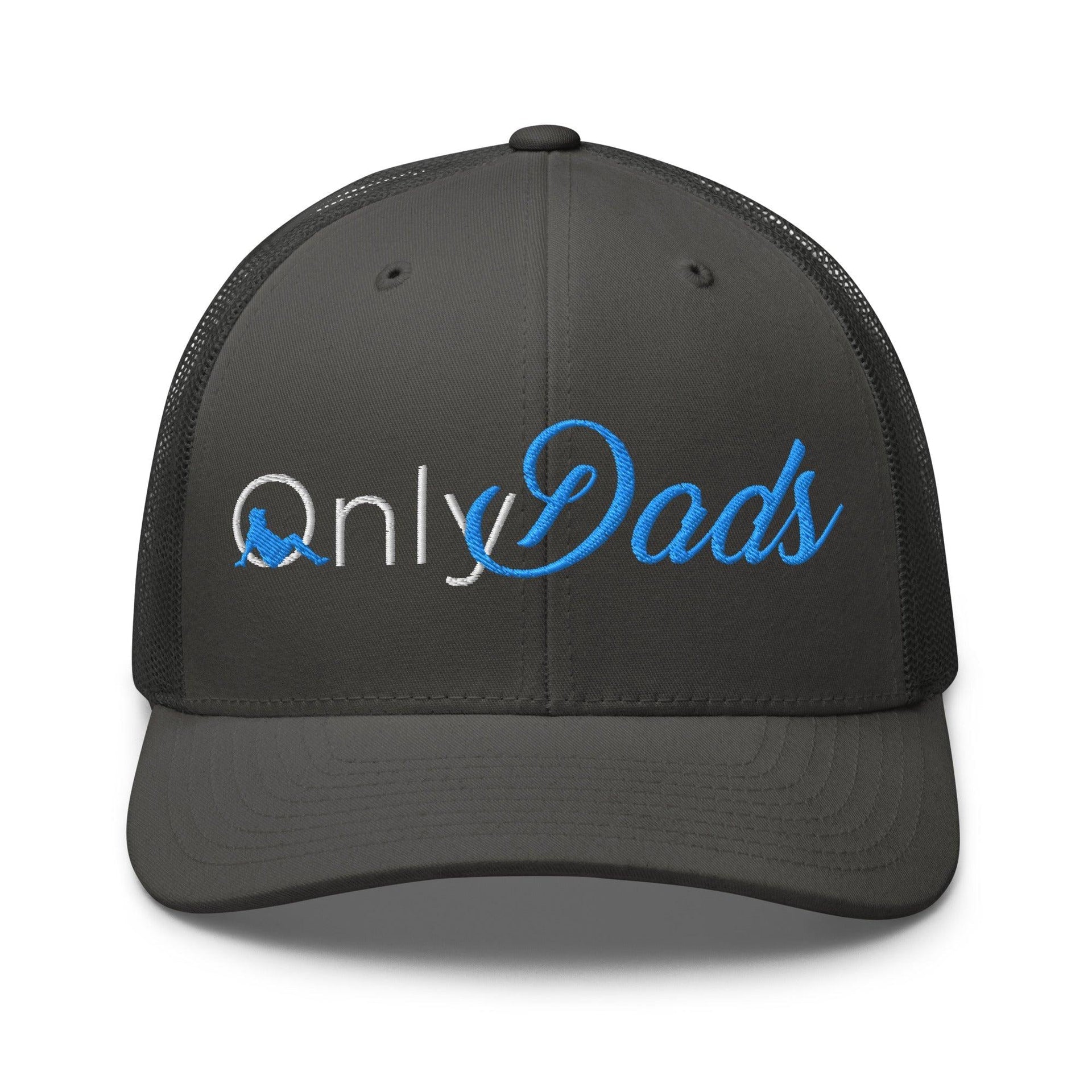 Only Dads Embroidered Mesh Trucker Hat Charcoal Capital Crowns Funny Trucker Hats