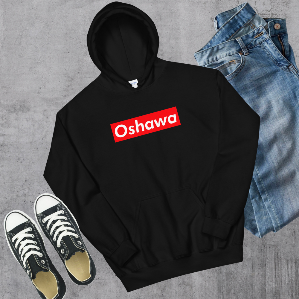 Oshawa Supreme'd Hoodie Black Canadian City Apparel