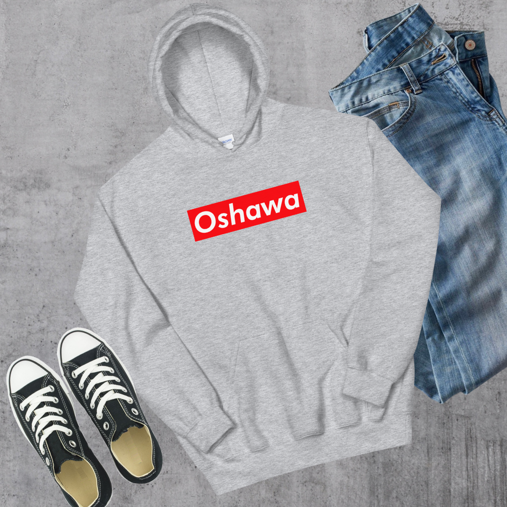 Oshawa Supreme'd Hoodie Sport Grey Canadian City Apparel
