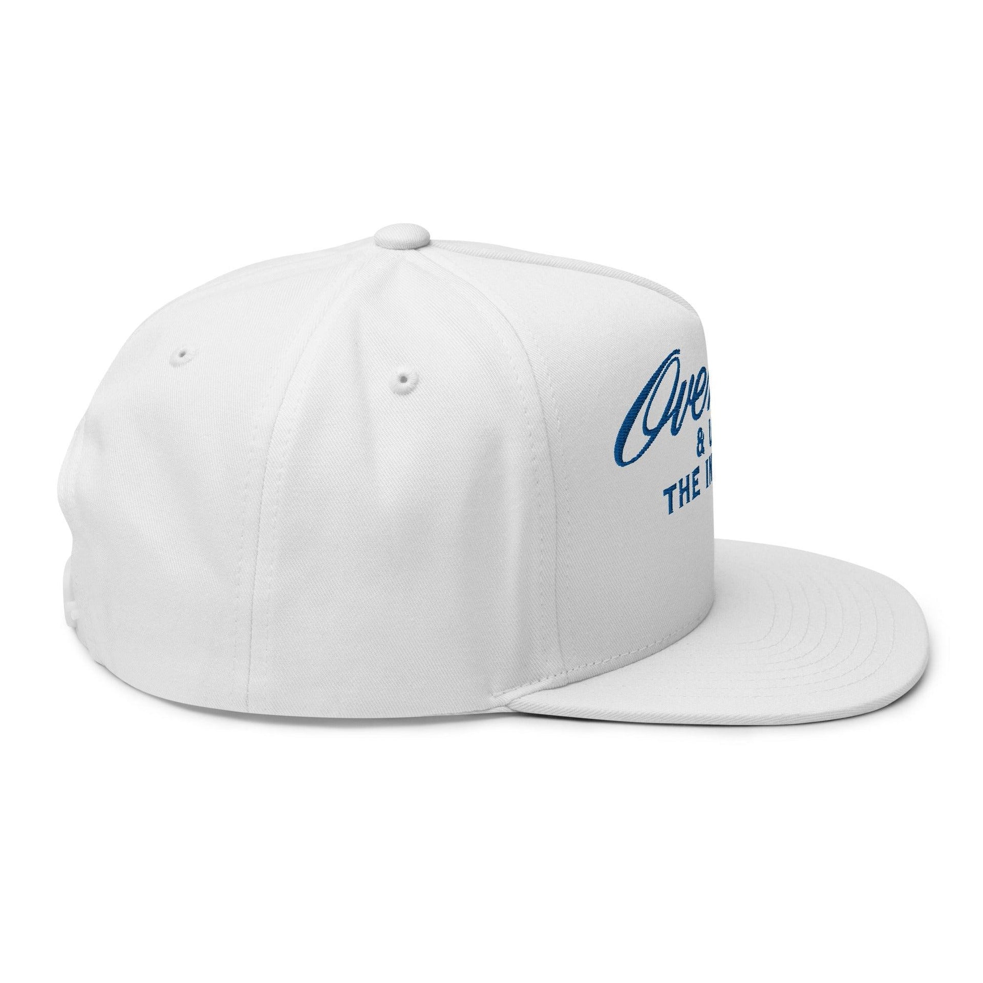 Over Par and Under the Influence Flat Bill Brim 5 Panel Snapback Hat Capital Crowns Funny Golf Snapback Hats
