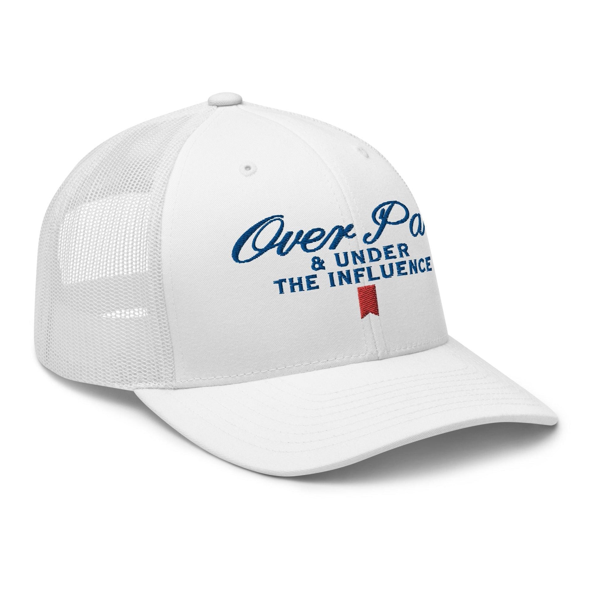Over Par and Under the Influence Retro Trucker Hat Capital Crowns Funny Golf Trucker Hats