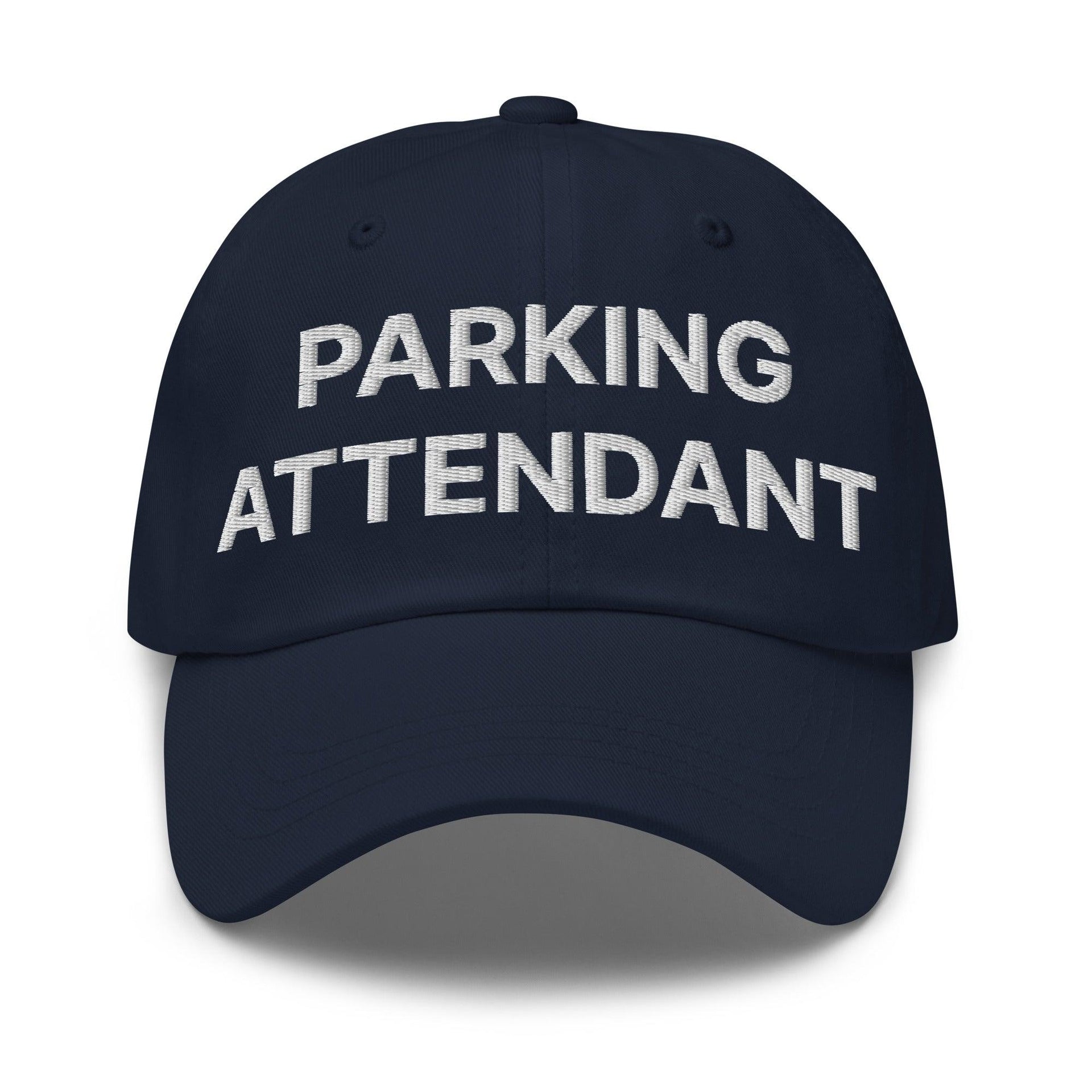 Parking Attendant Uniform Work Embroidered Dad Hat Navy Capital Crowns Dad Hats Work