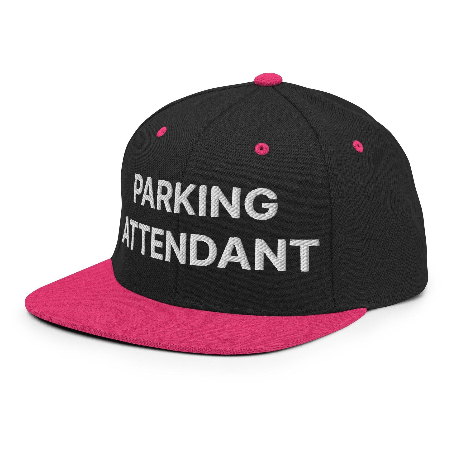 Parking Attendant Uniform Work Embroidered Flat Bill Brim Snapback Hat Capital Crowns Snapback Hats Work