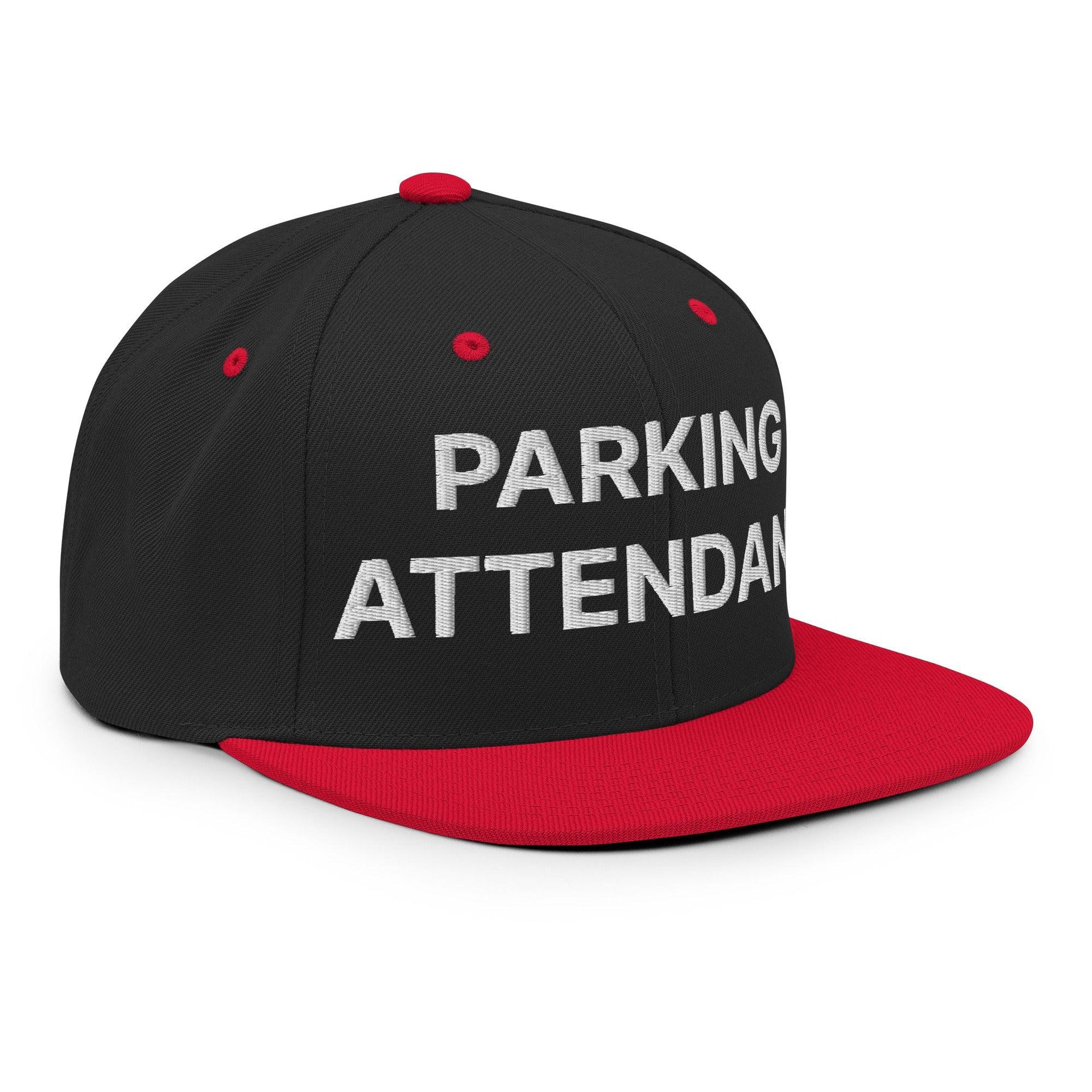Parking Attendant Uniform Work Embroidered Flat Bill Brim Snapback Hat Capital Crowns Snapback Hats Work