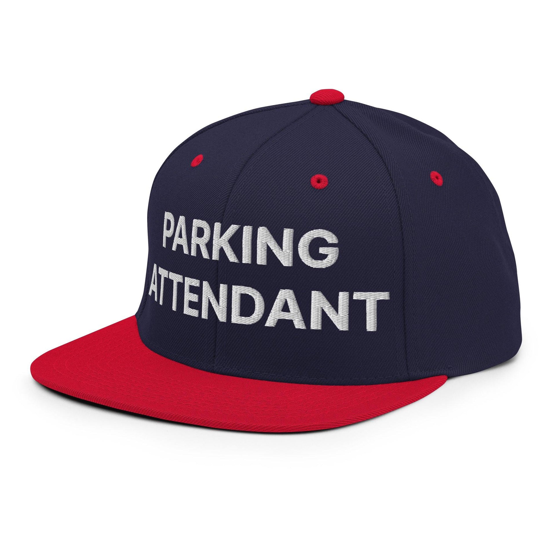 Parking Attendant Uniform Work Embroidered Flat Bill Brim Snapback Hat Capital Crowns Snapback Hats Work