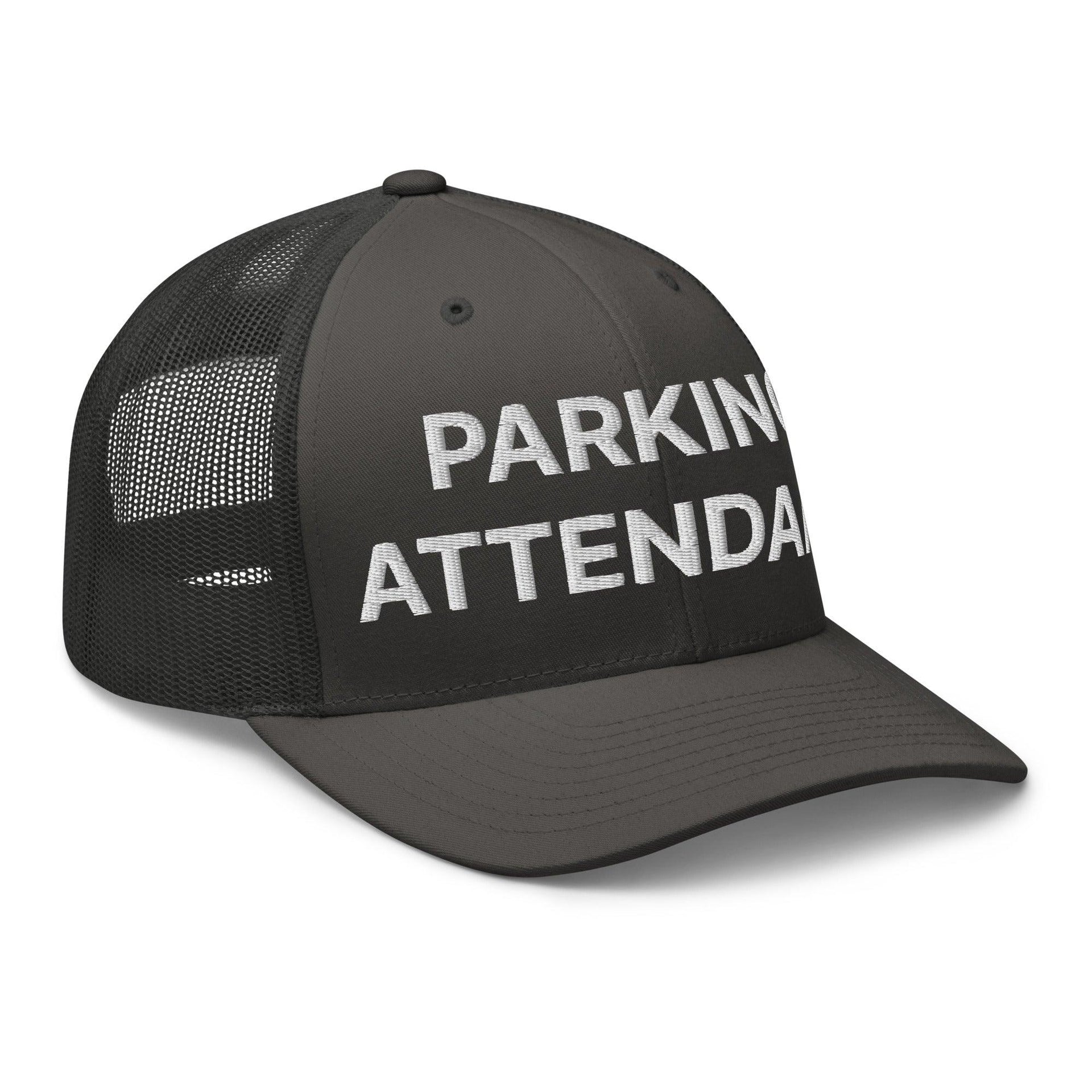 Parking Attendant Work Block Embroidered Mesh Trucker Hat Capital Crowns Trucker Hats Work