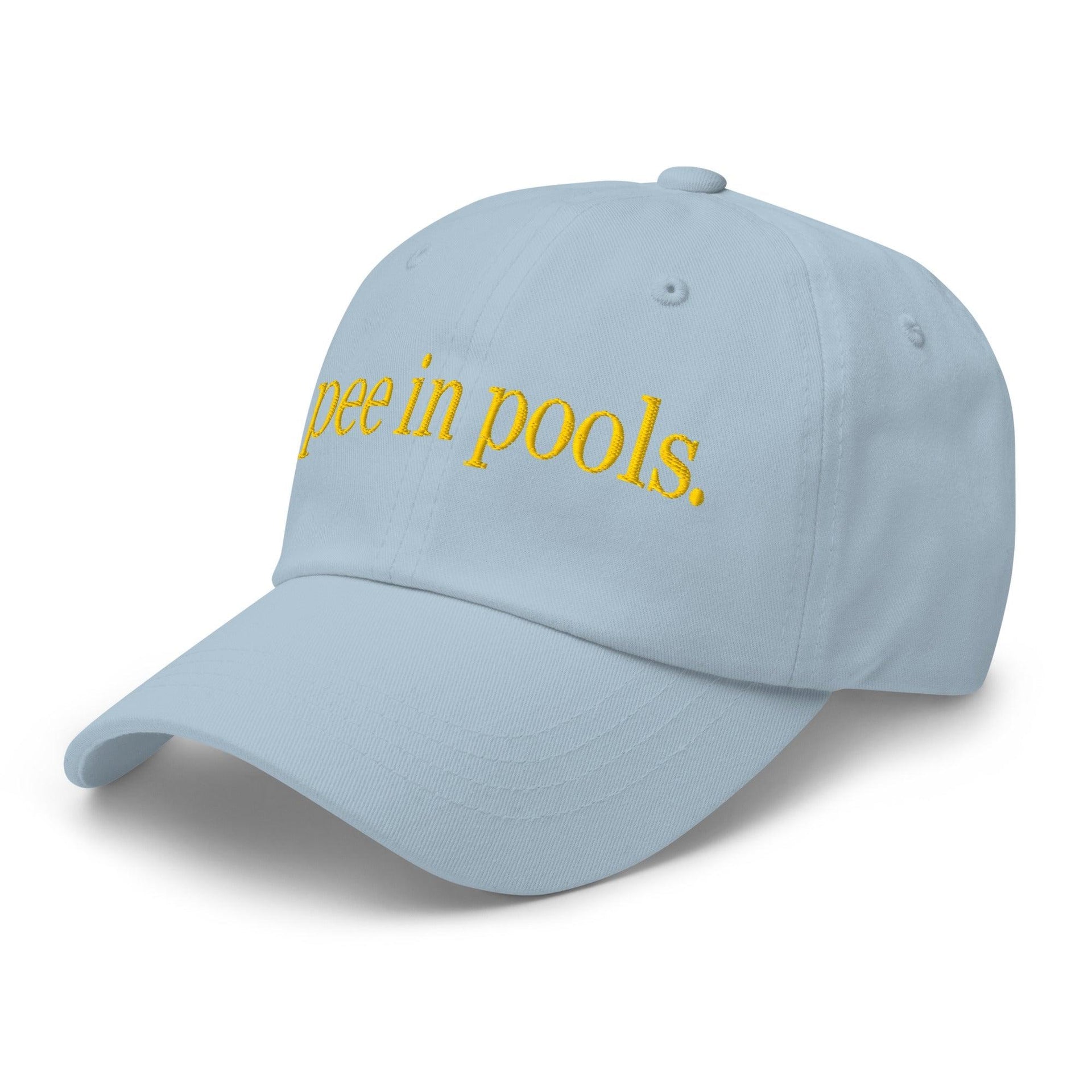 I Pee in Pools Embroidered Dad Hat Capital Crowns Dad Hats Funny