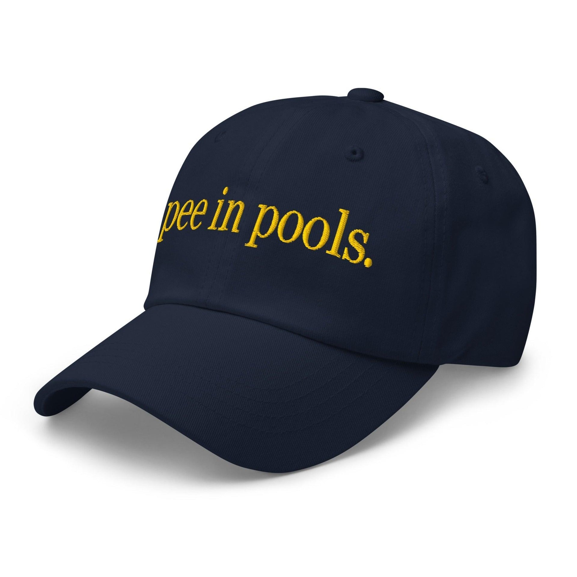 I Pee in Pools Embroidered Dad Hat Capital Crowns Dad Hats Funny